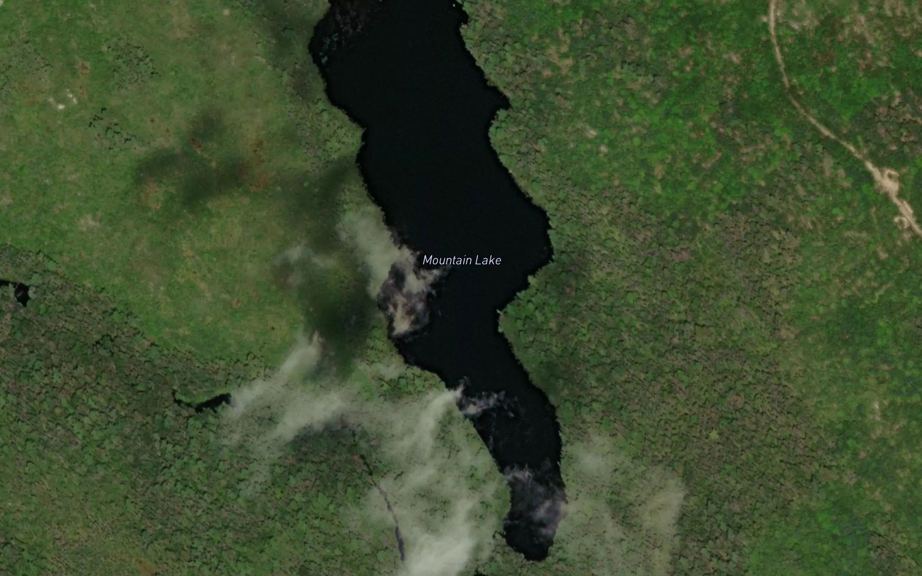 Satellite map of the Mountain Lake