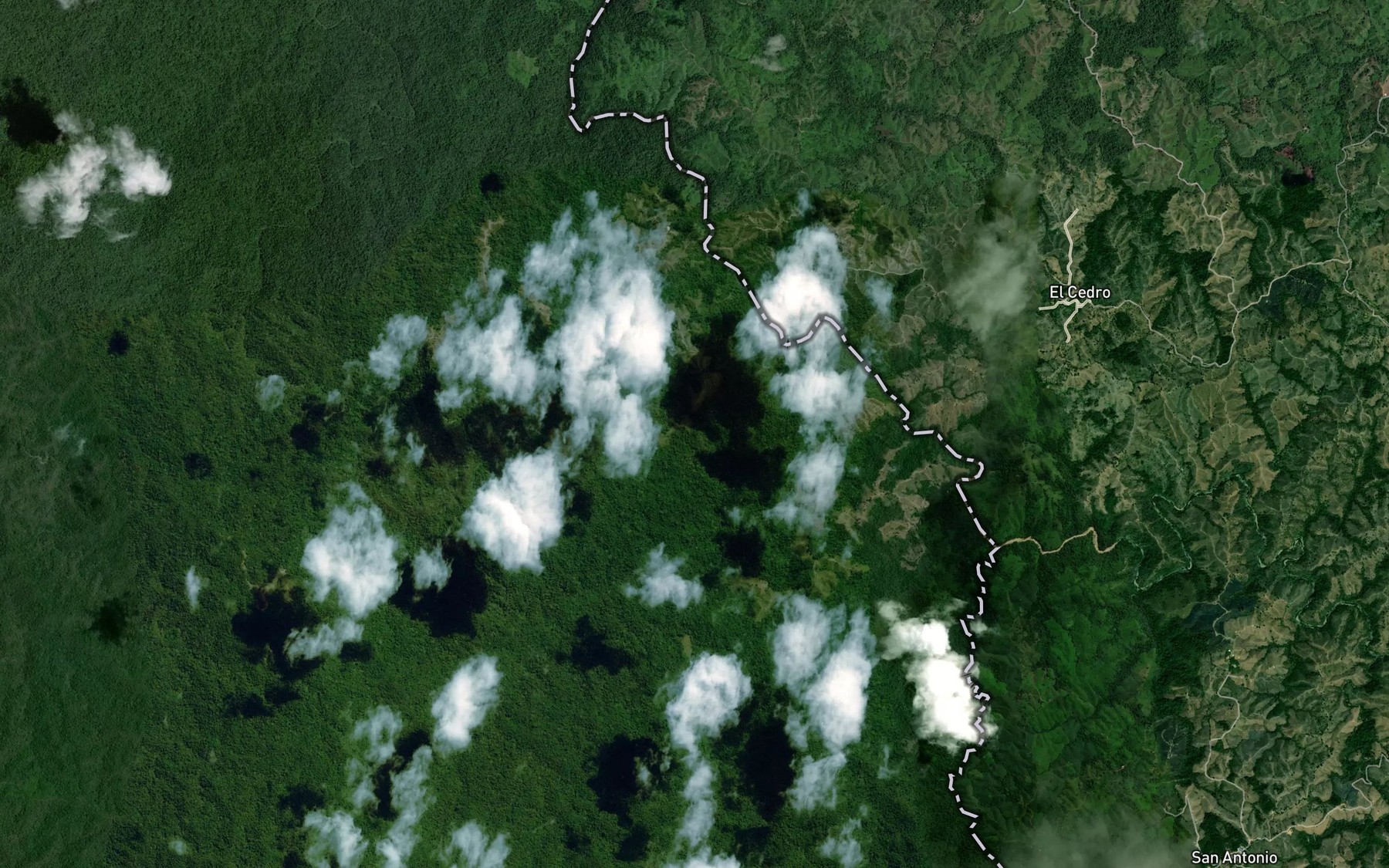 Satellite map of the Quebrada Rocas