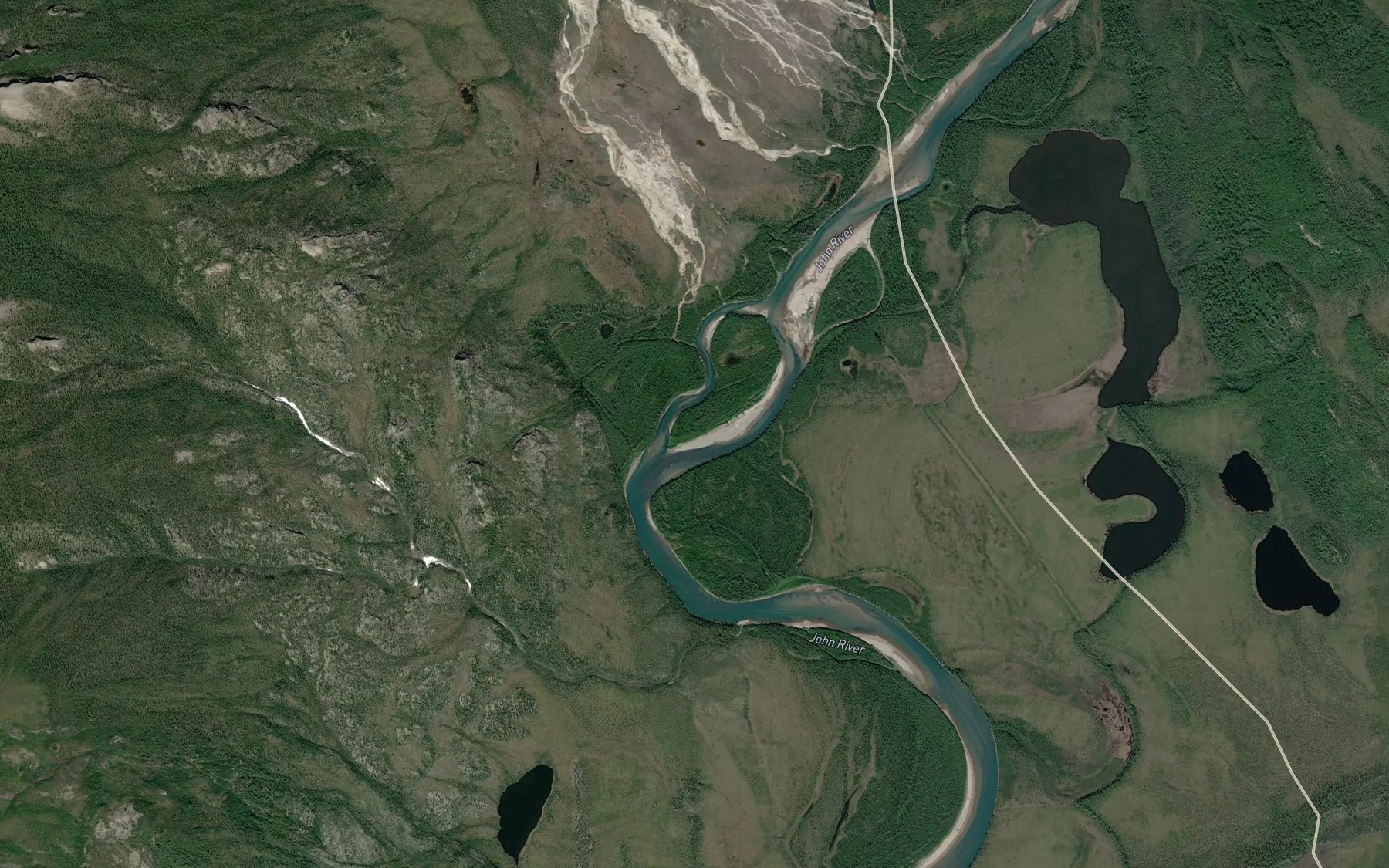 Satellite map of the McKinley Creek