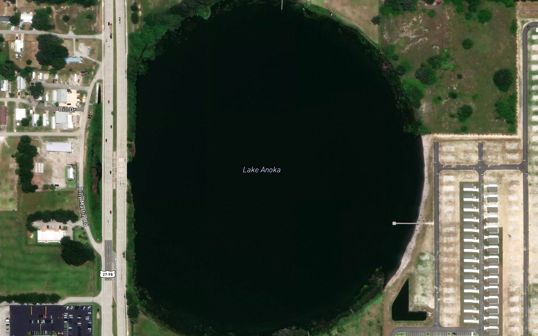 Satellite map of the Lake Anoka