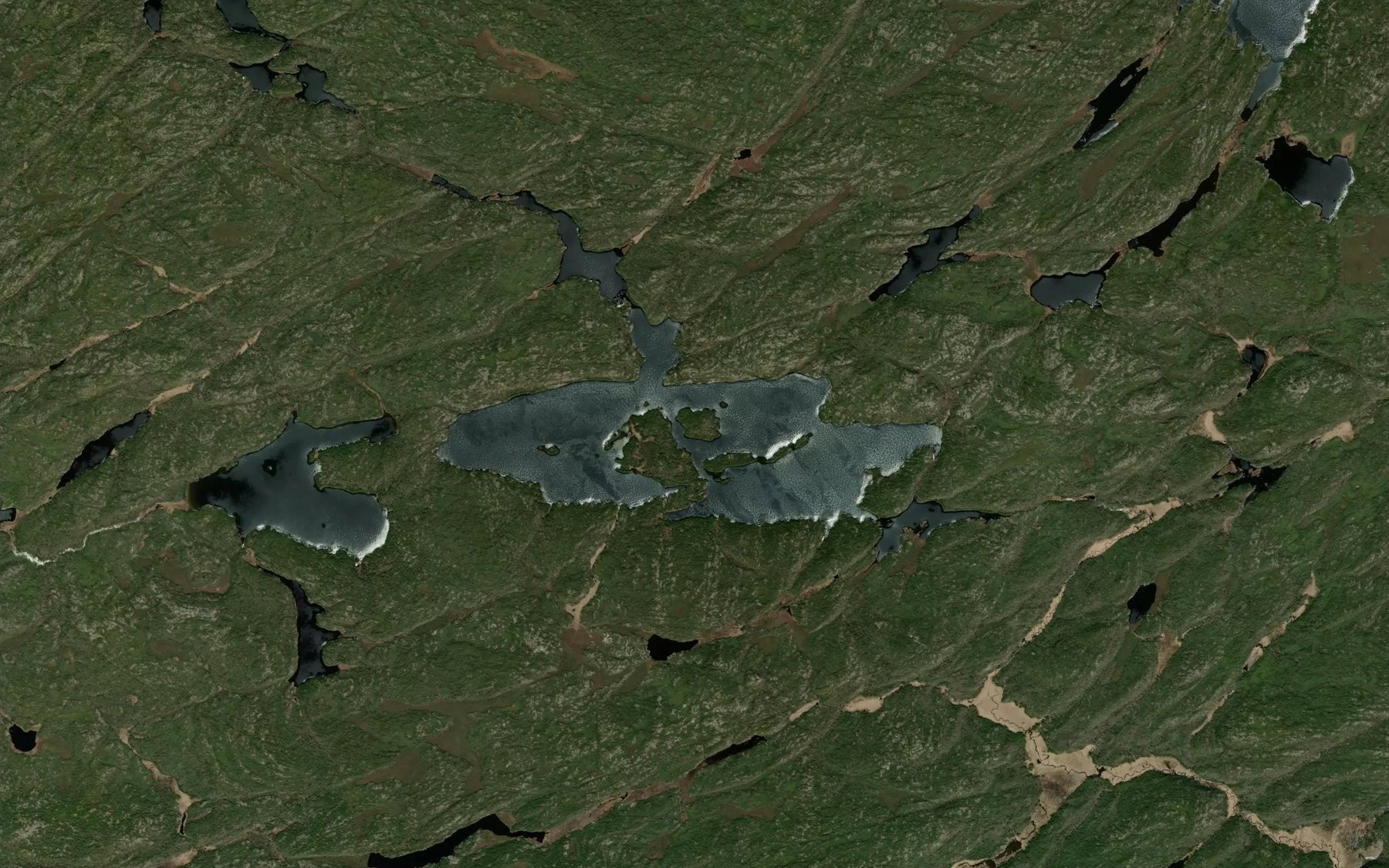 Satellite map of the Bradley Lake
