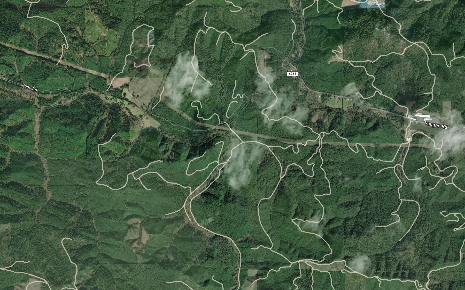 Satellite map of the Warden Creek