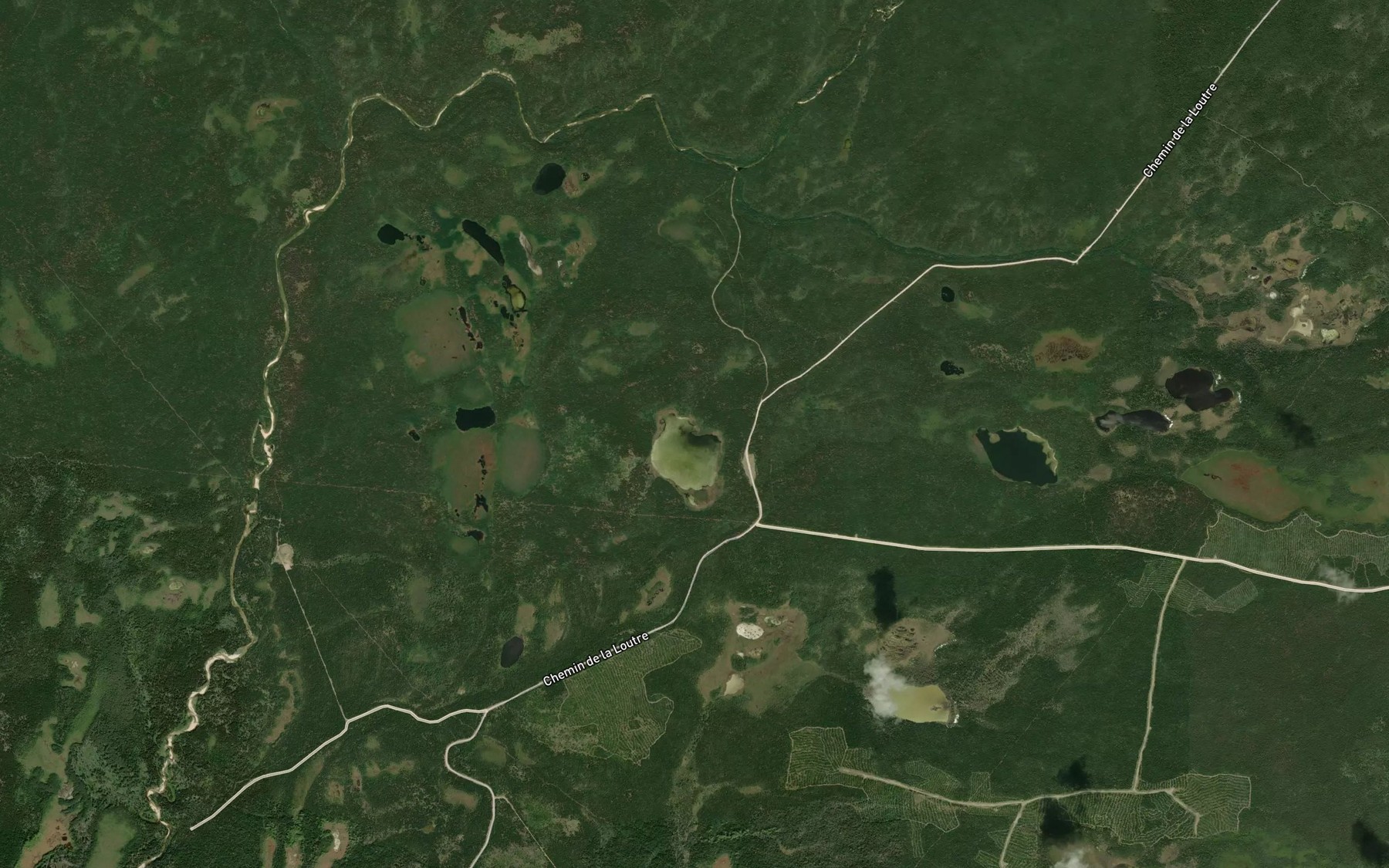Satellite map of the Etang Rabougri