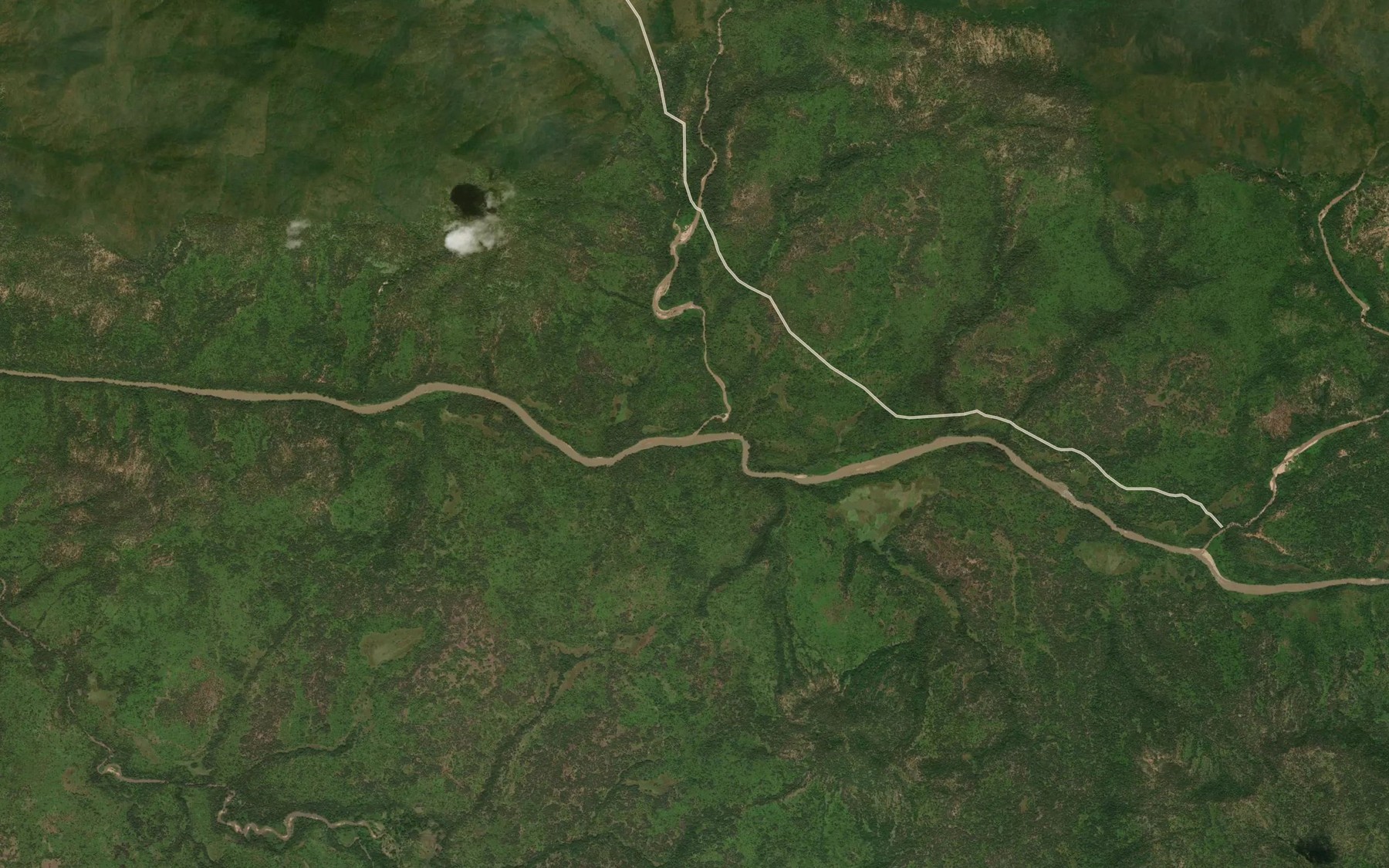 Satellite map of the River Jaa