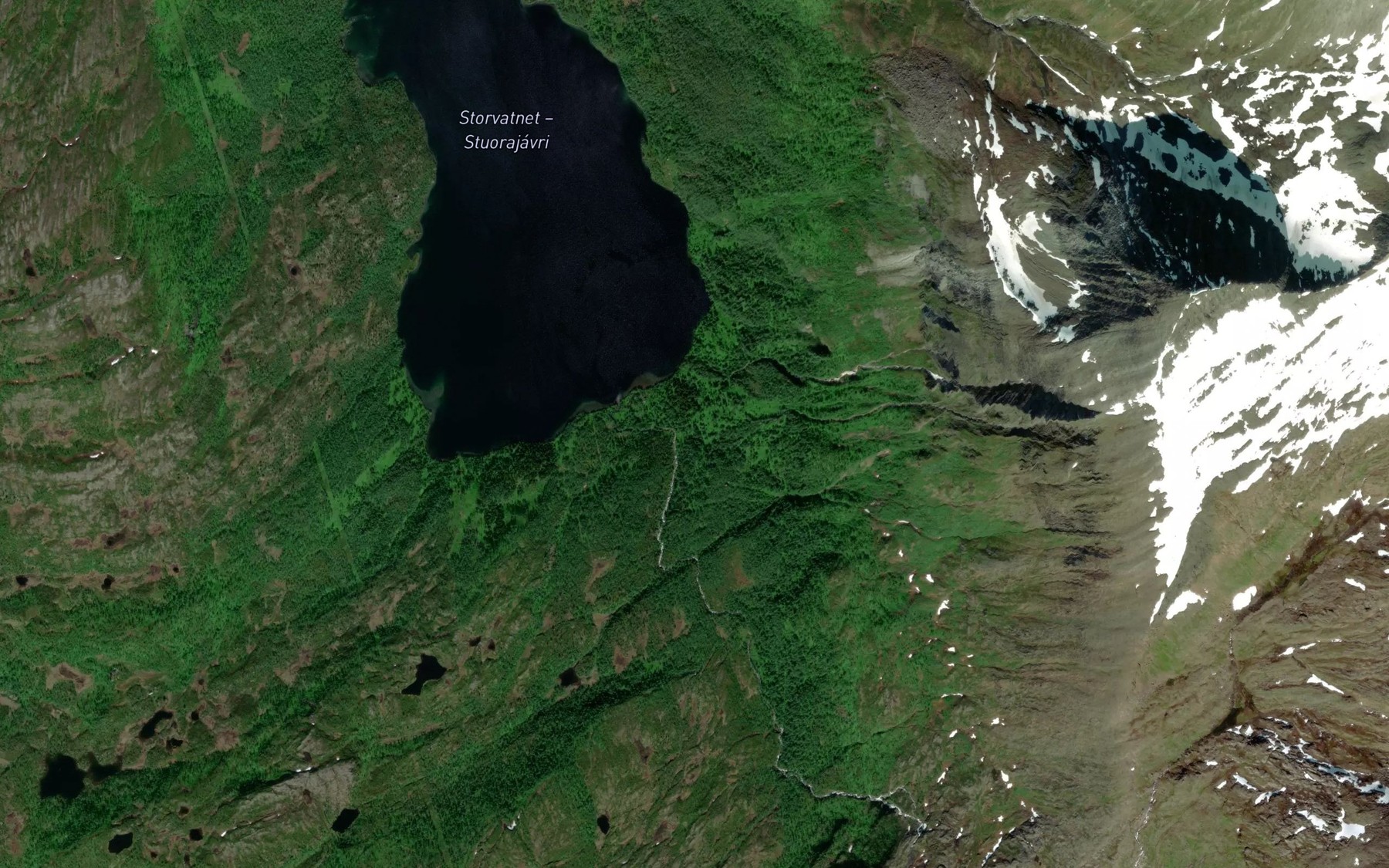 Satellite map of the Innerslattelva