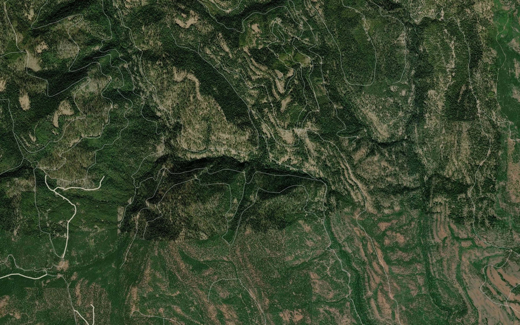 Satellite map of the Metzler Creek