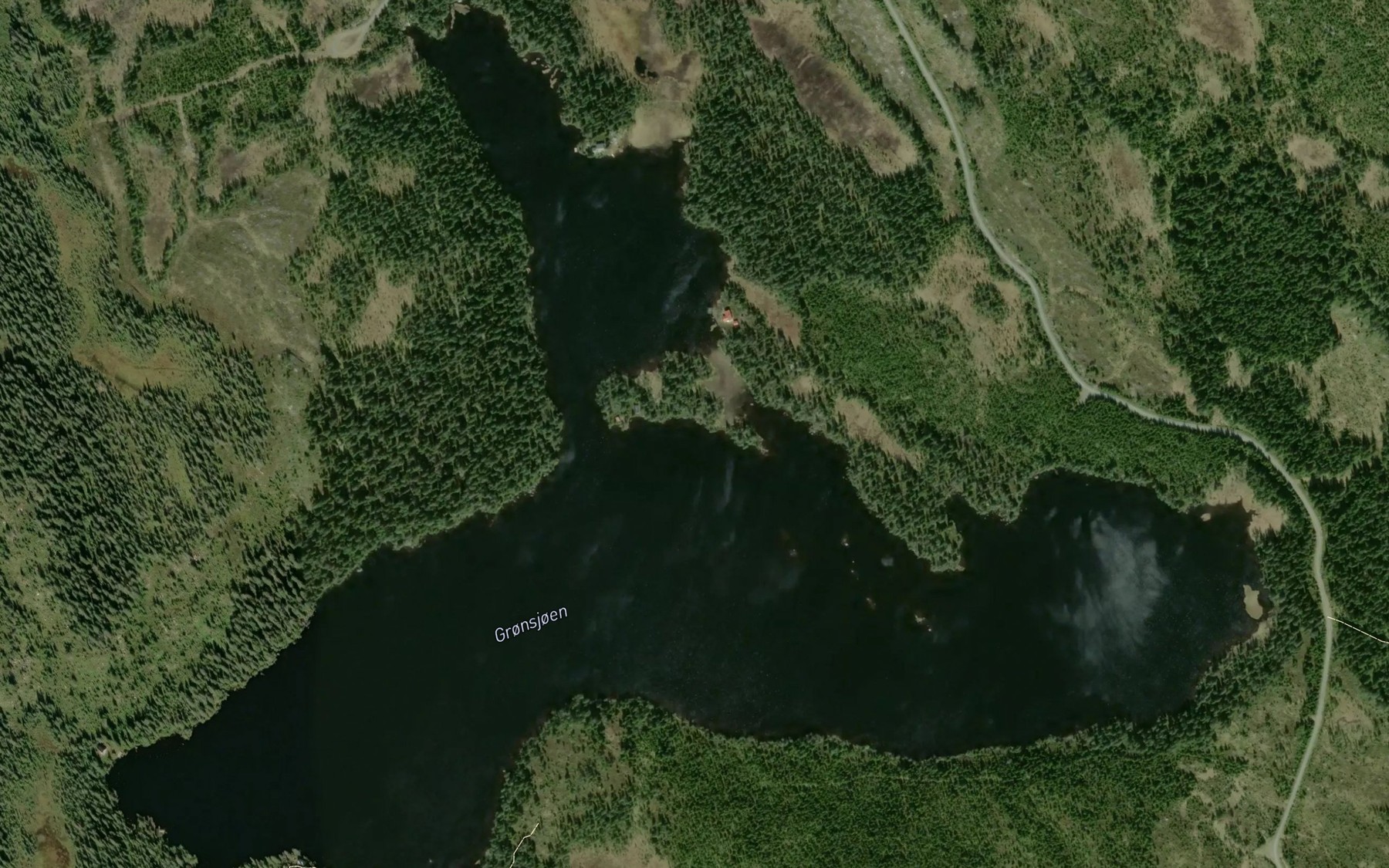 Satellite map of the Gronsjoen