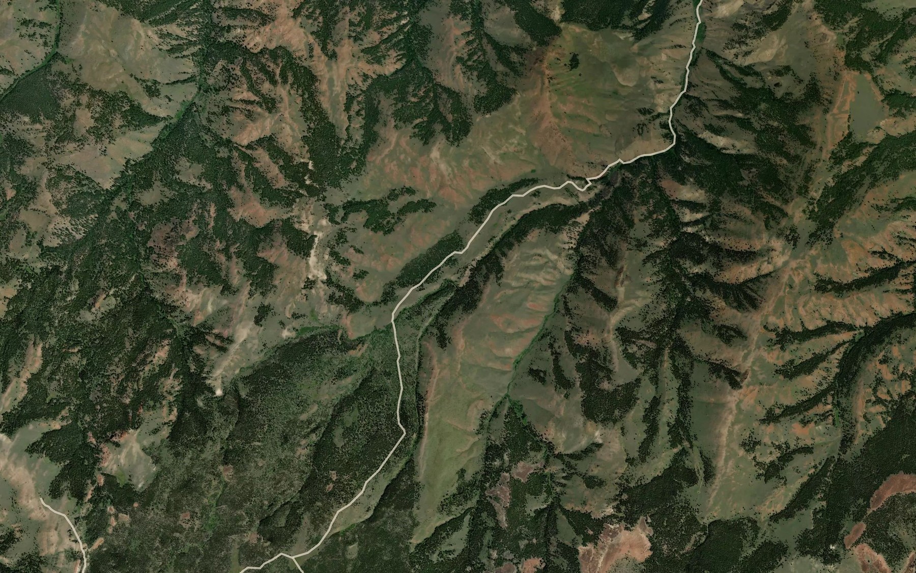 Satellite map of the Coal Camp Fork