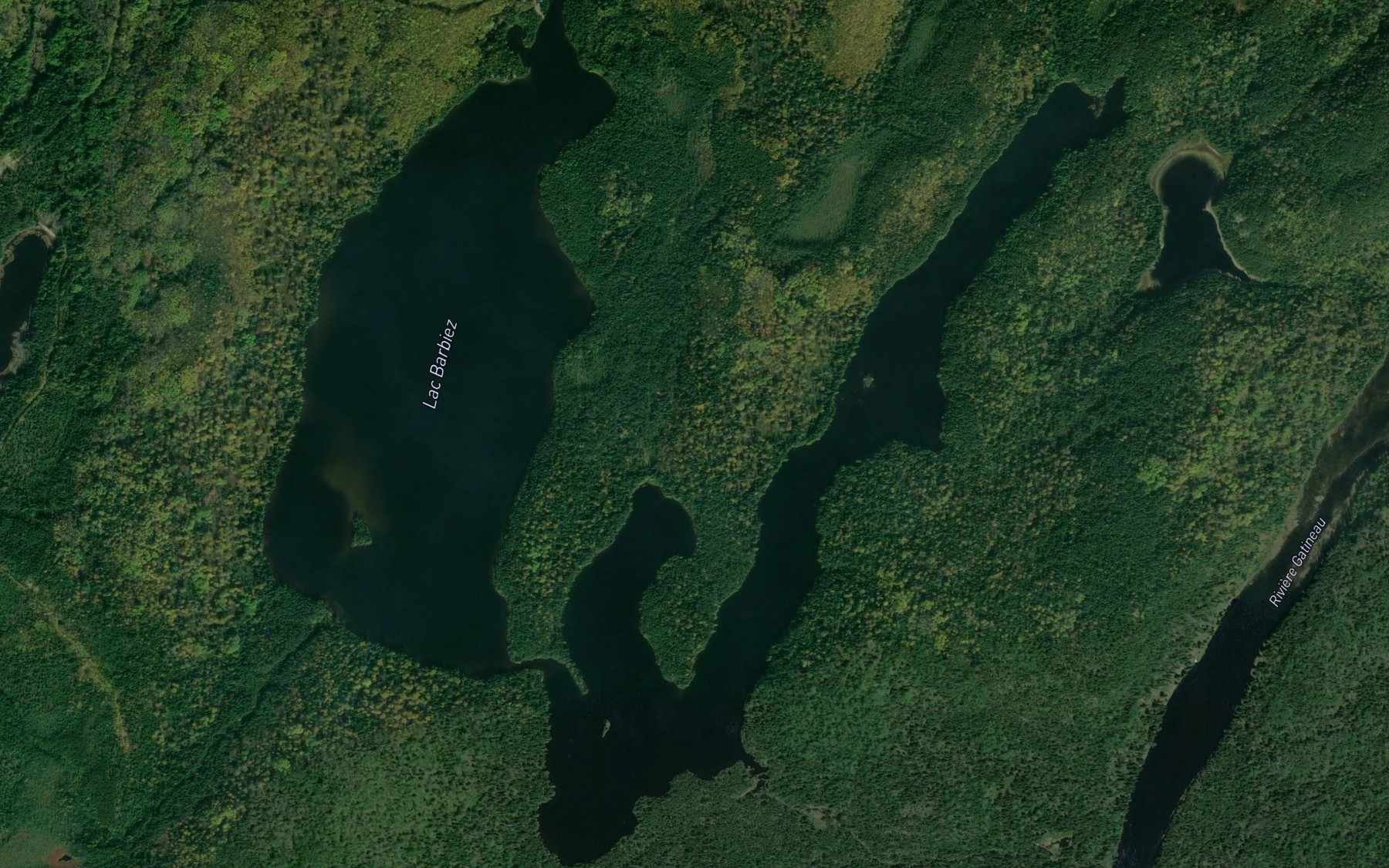 Satellite map of the Lac Barbiez