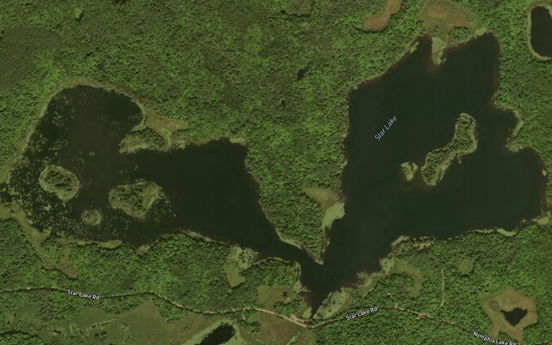 Satellite map of the Star Lake