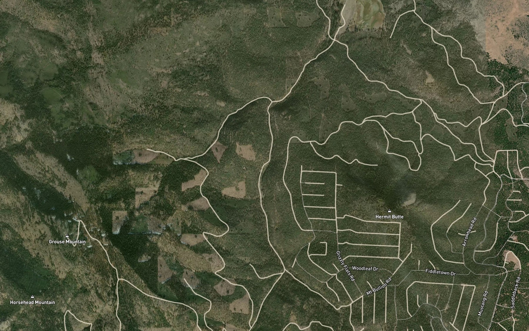 Satellite map of the Frank Canyon Spring