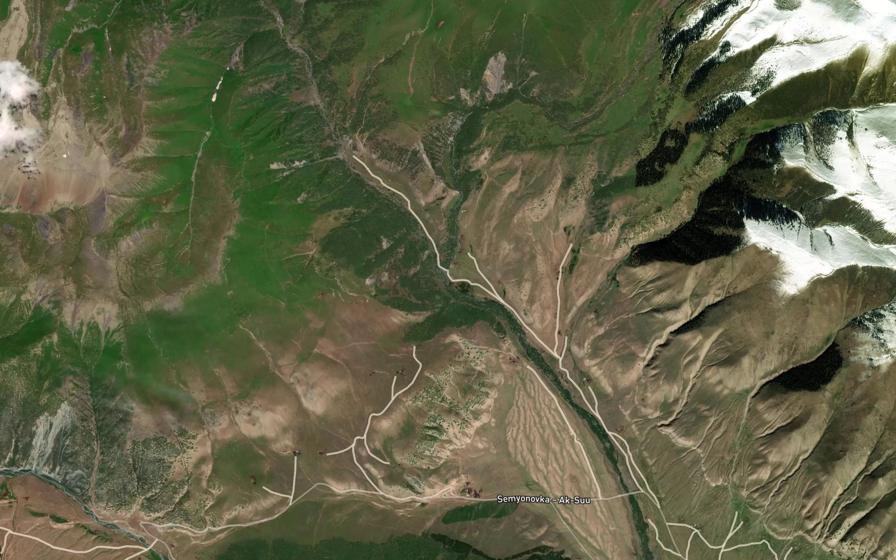 Satellite map of the Dzhel'karagay