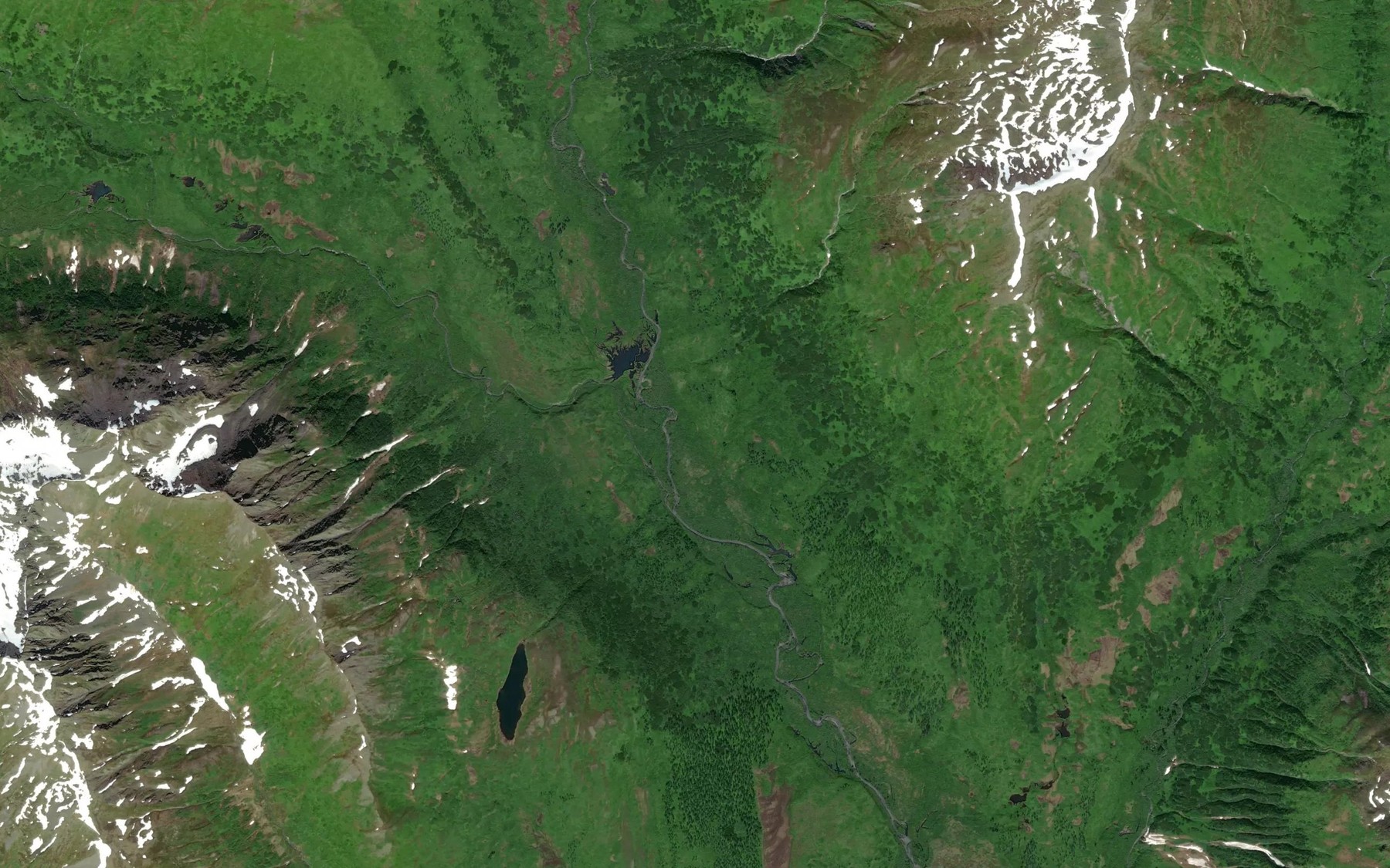 Satellite map of the Idaho Creek