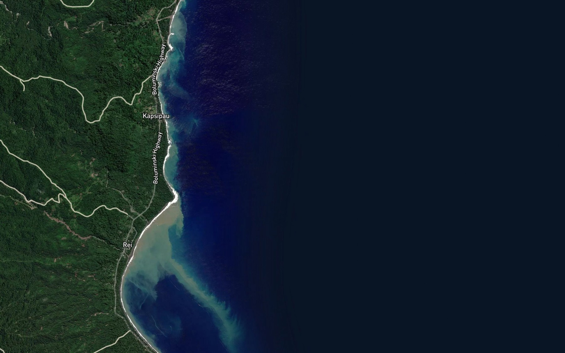 Satellite map of the Jas River