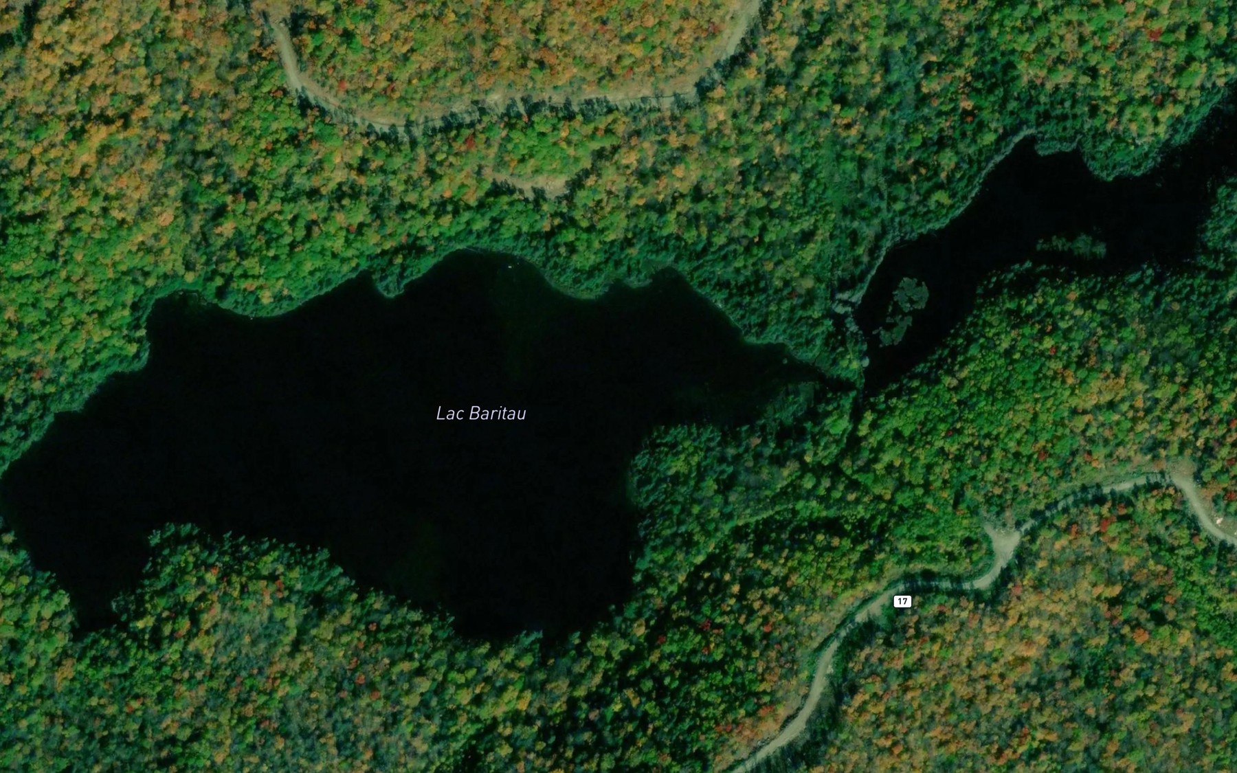 Satellite map of the Lac Baritau