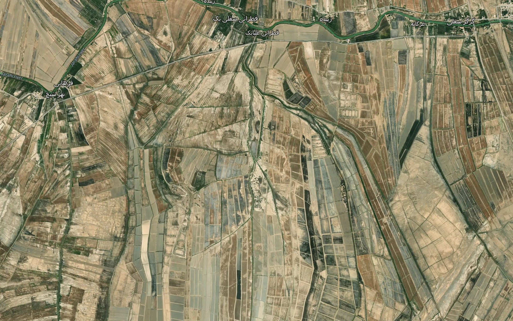 Satellite map of the Nahr-e Qatrani