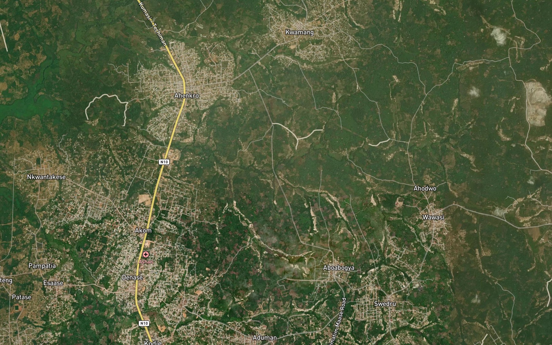 Satellite map of the Supong