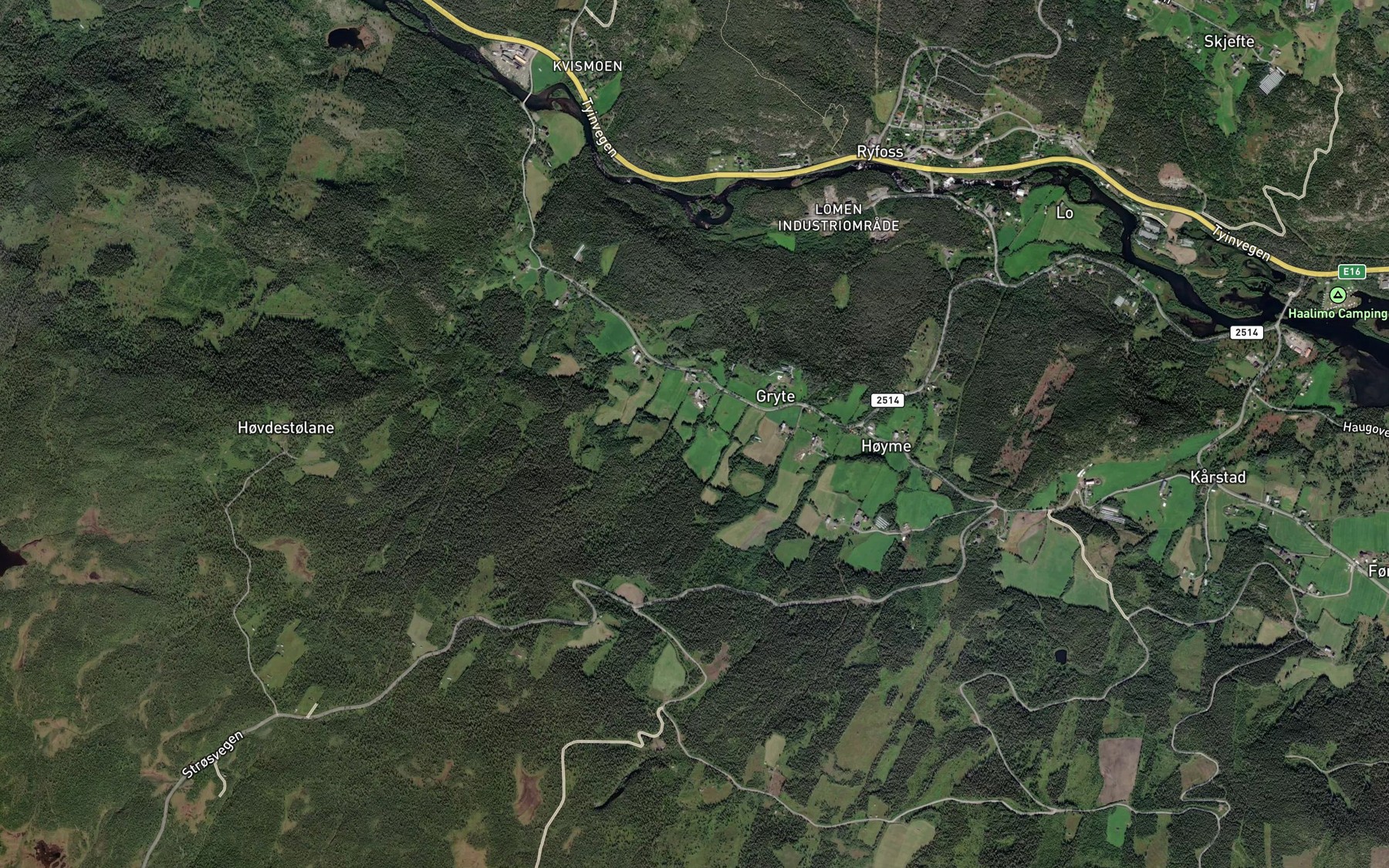 Satellite map of the Robolsbekken