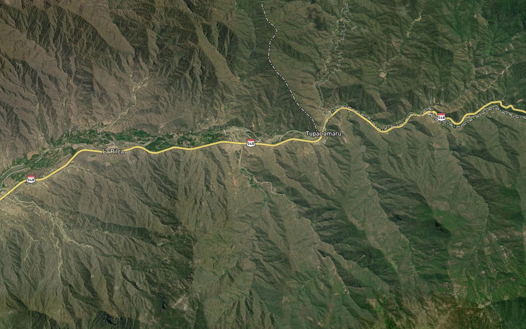Satellite map of the Quebrada Laguna Seca