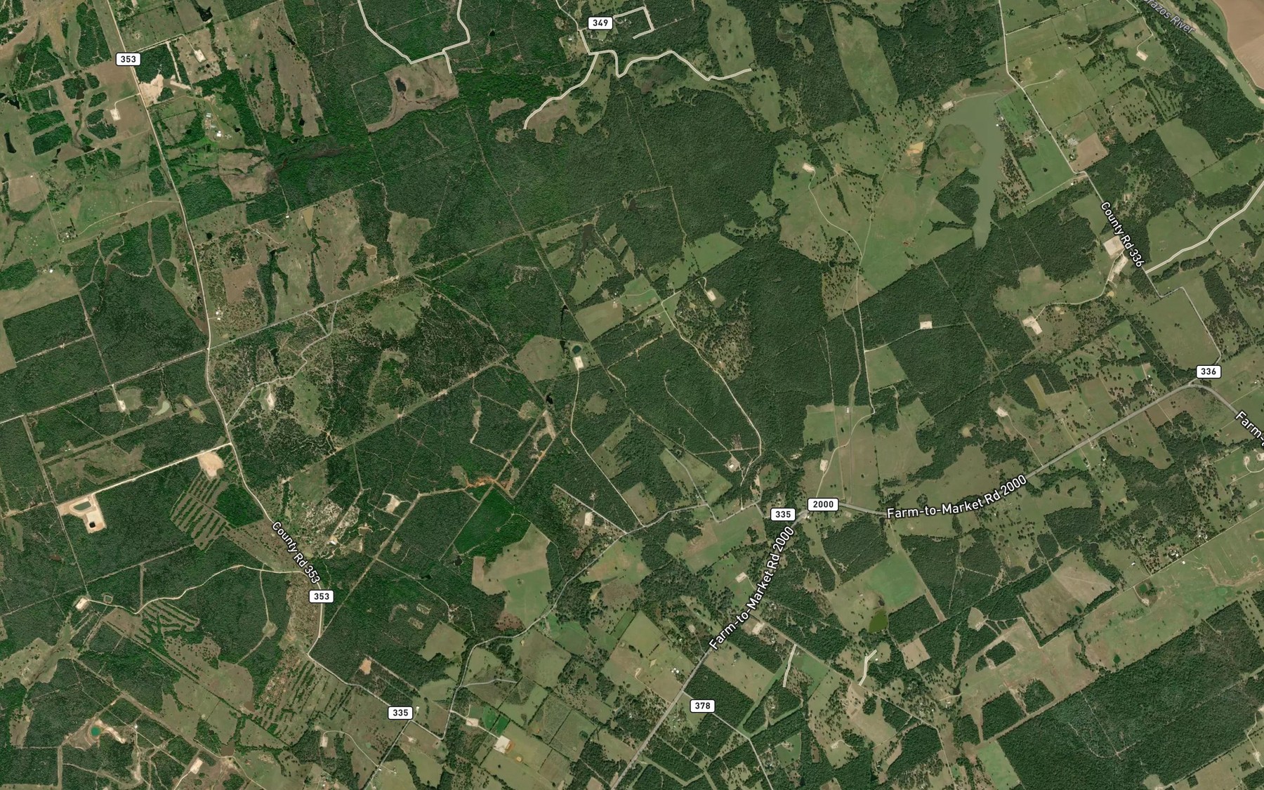 Satellite map of the Dunn Branch
