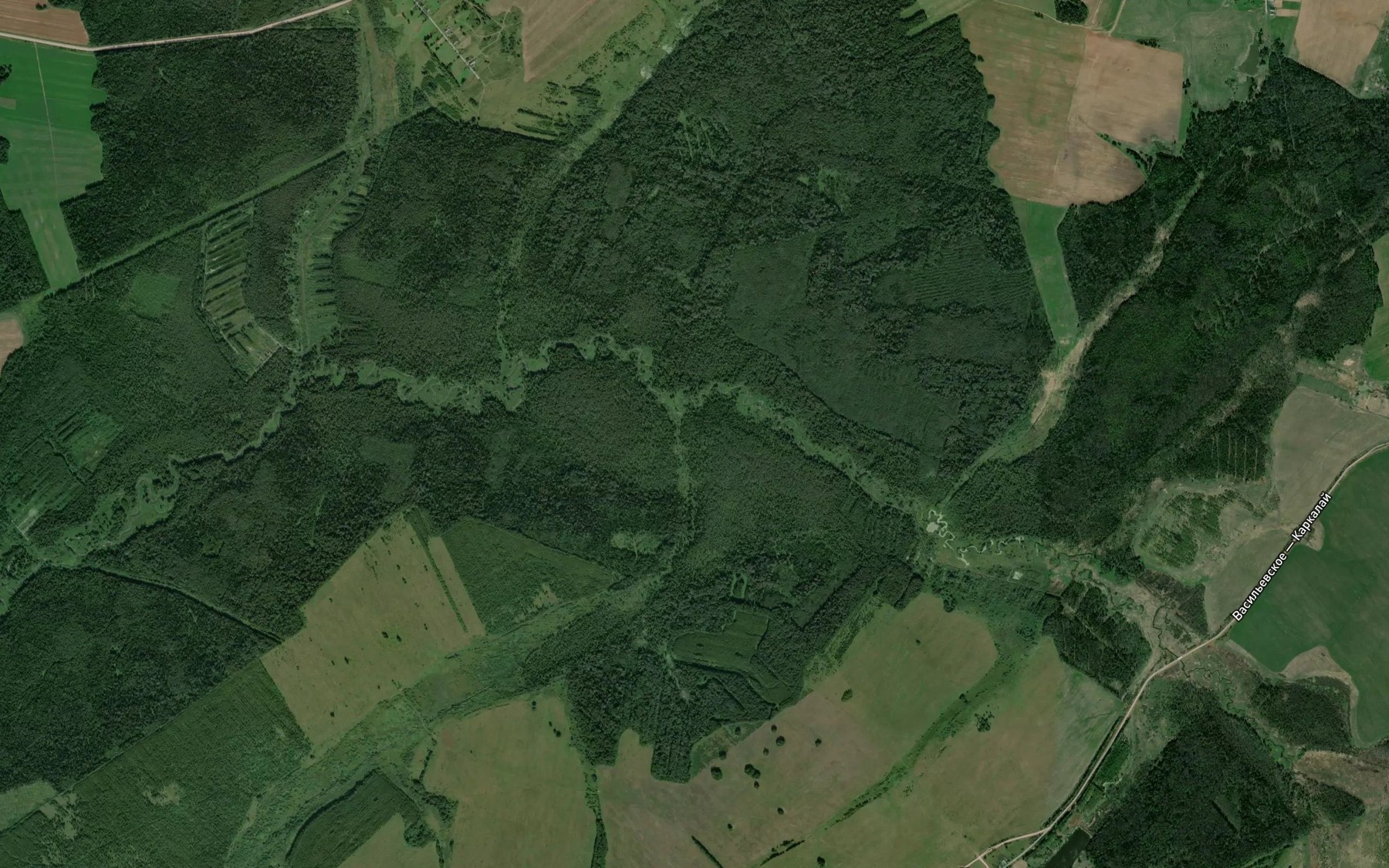Satellite map of the Karkalayka