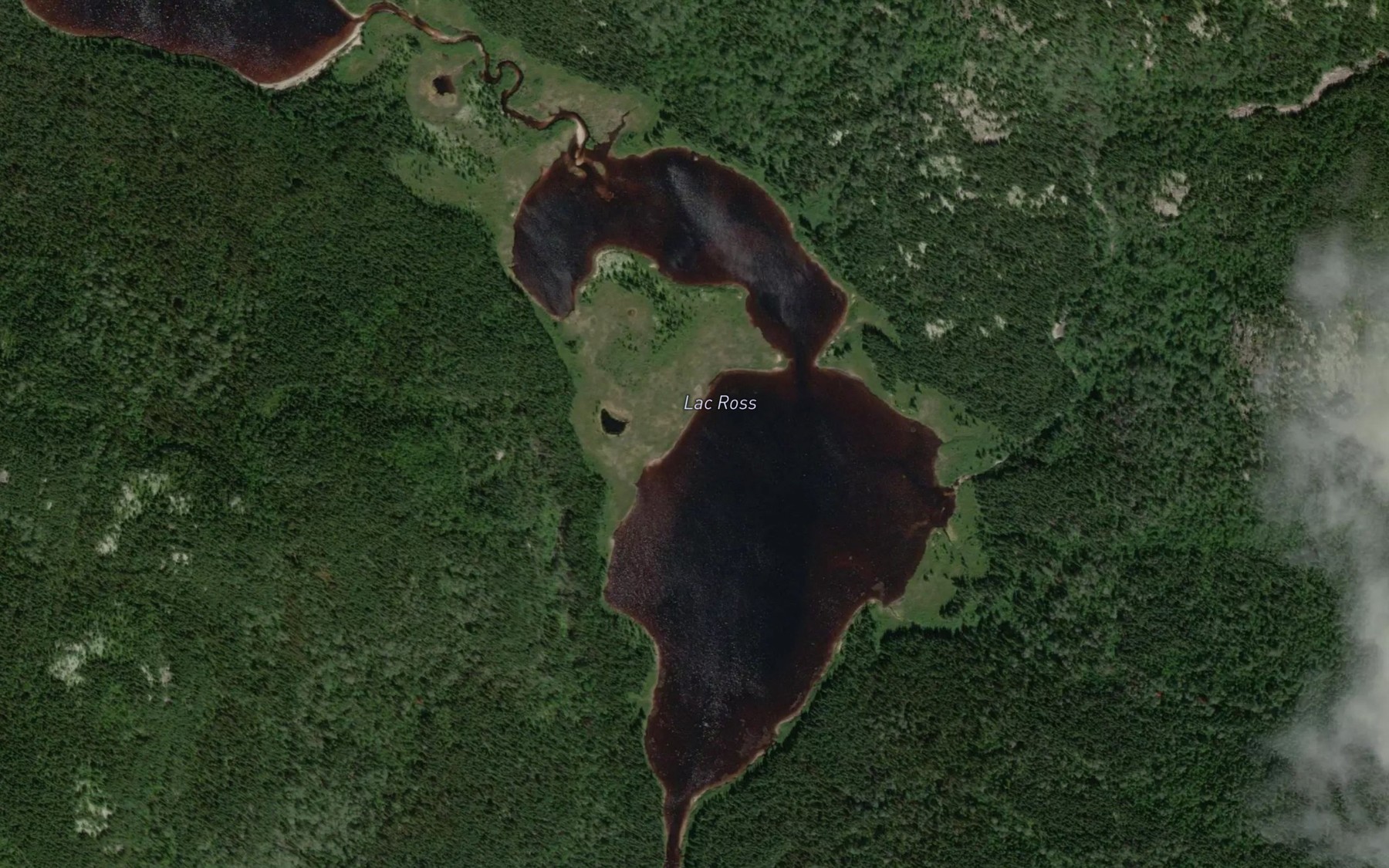 Satellite map of the Lac Ross