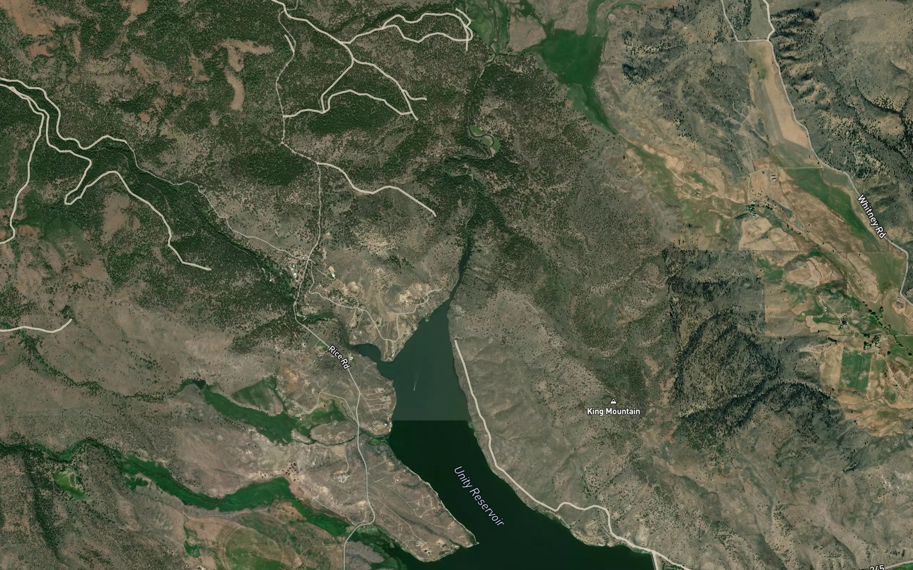 Satellite map of the North Fork Burnt River