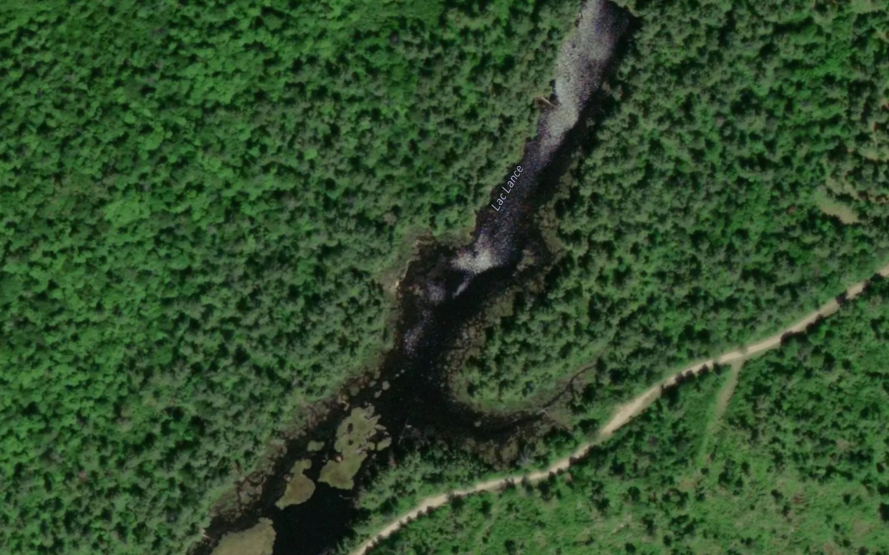 Satellite map of the Lac Lance