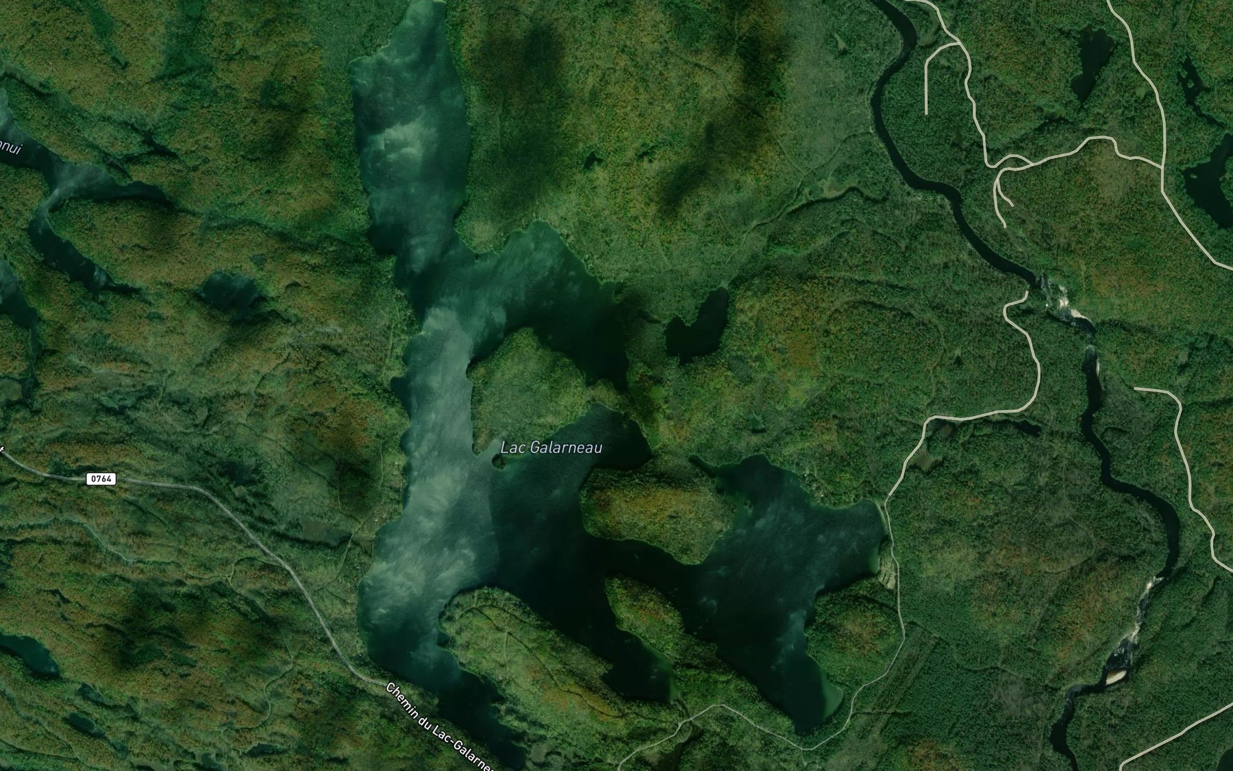 Satellite map of the Lac Galarneau