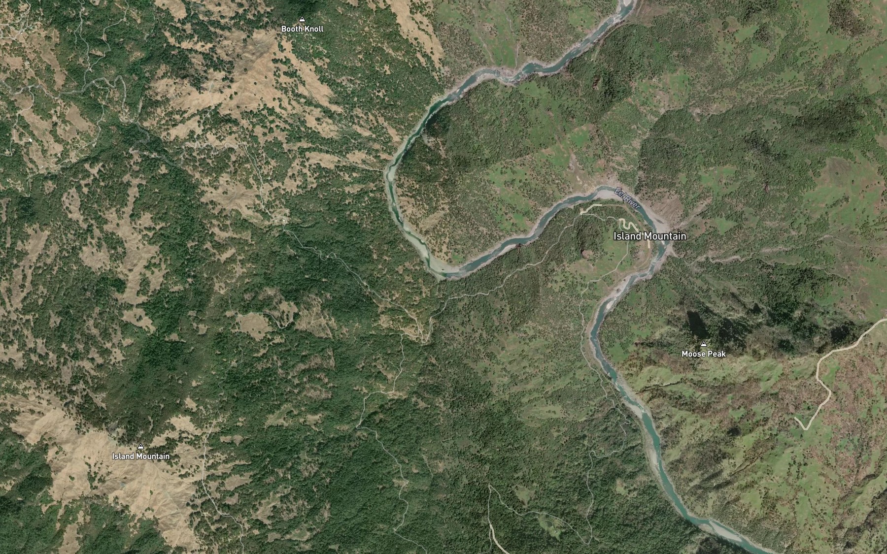 Satellite map of the Pine Creek