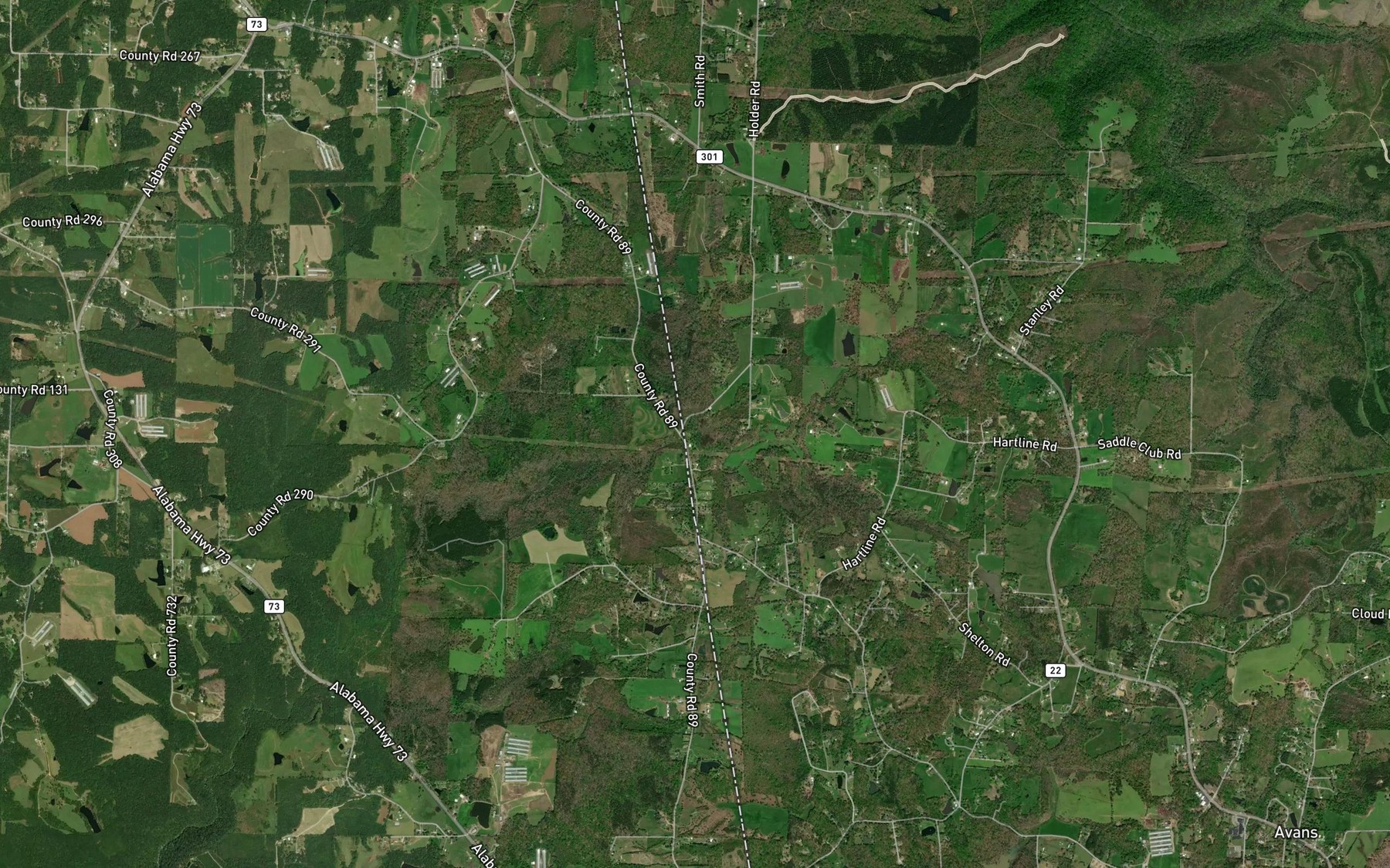Satellite map of the Dove Creek