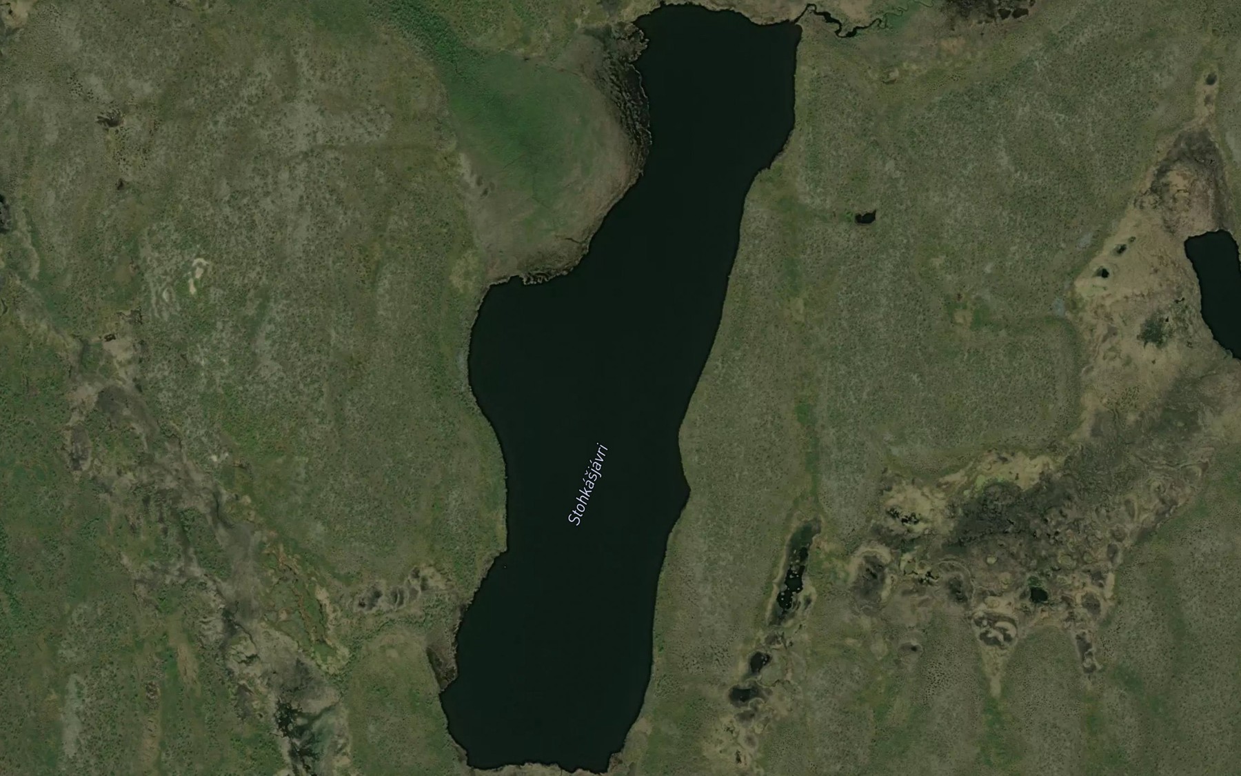 Satellite map of the Stakkasjavri
