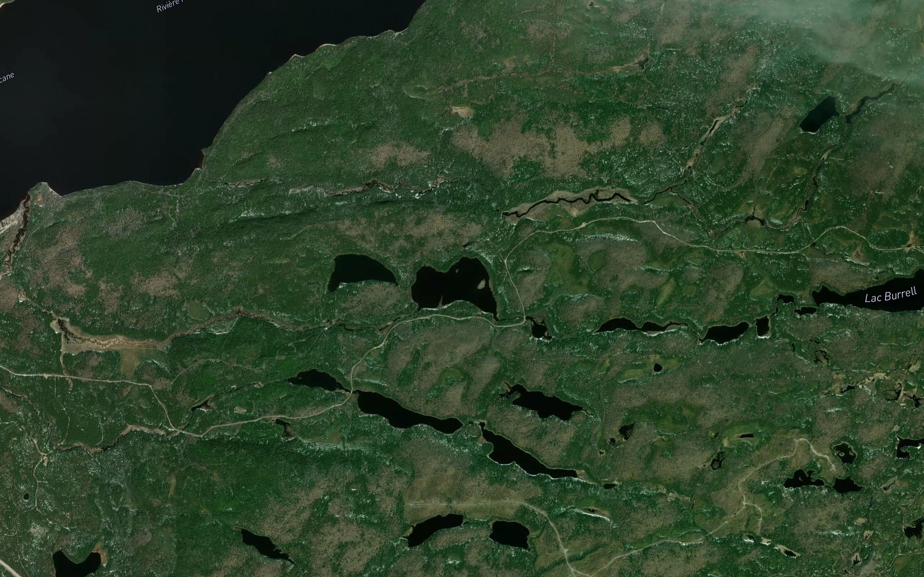 Satellite map of the Lac Pascal