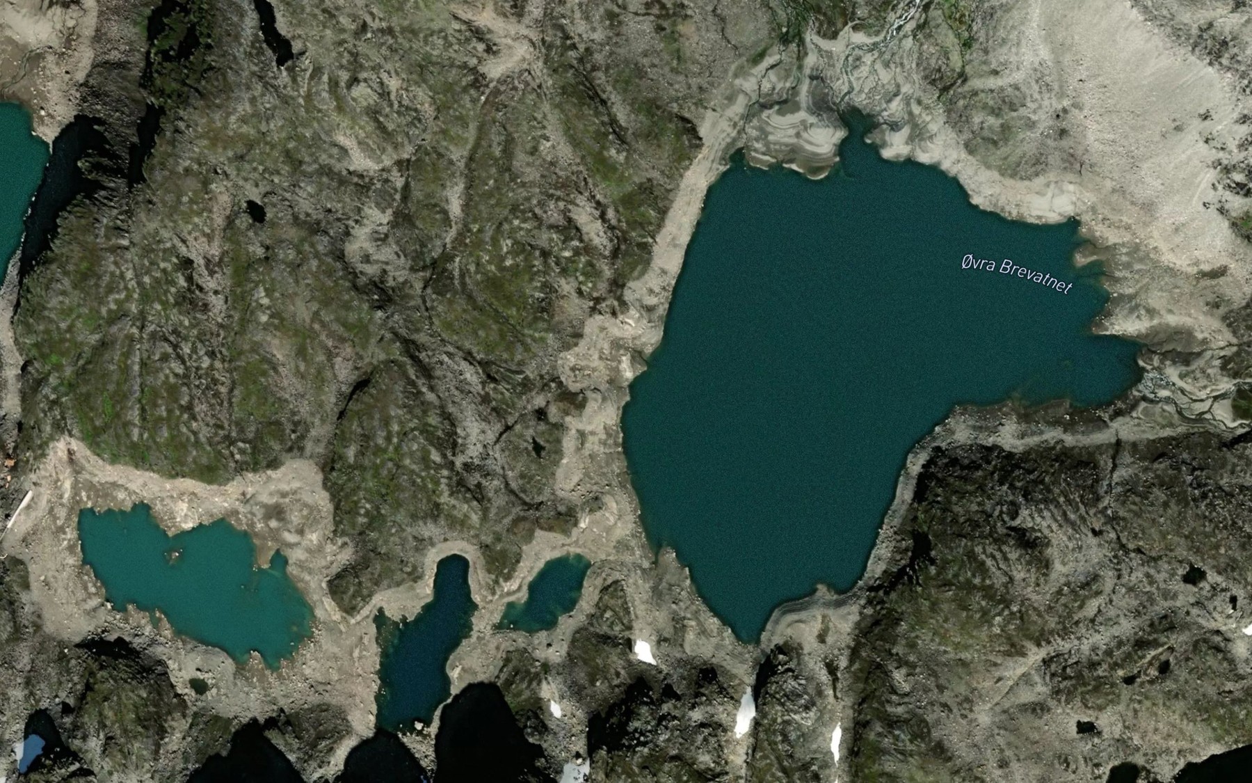Satellite map of the Brevatnet,ovra