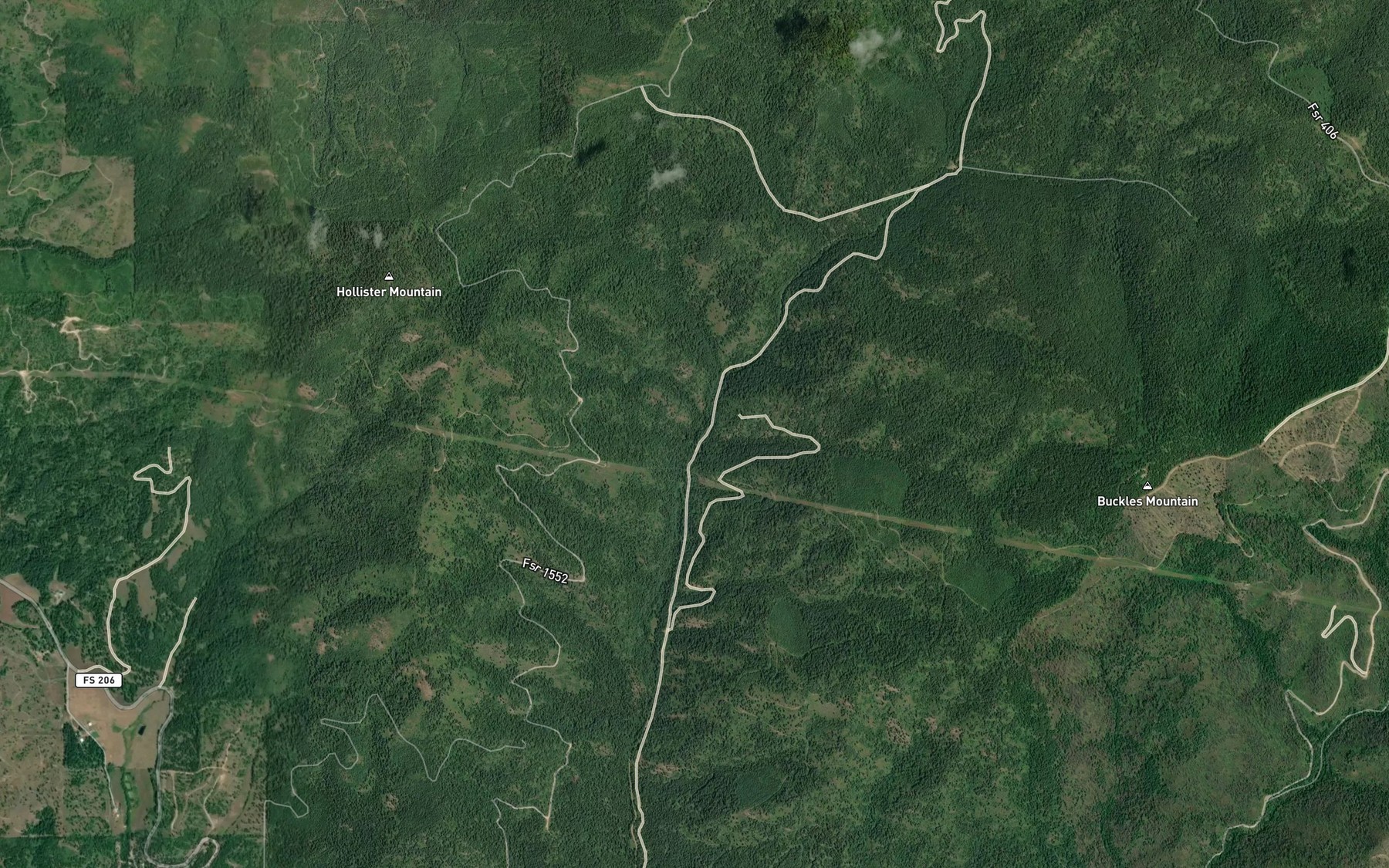 Satellite map of the Buckles Creek