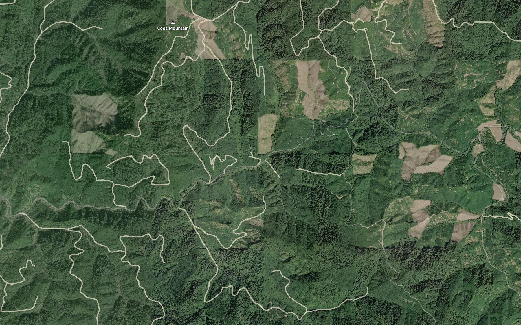 Satellite map of the Moore Creek