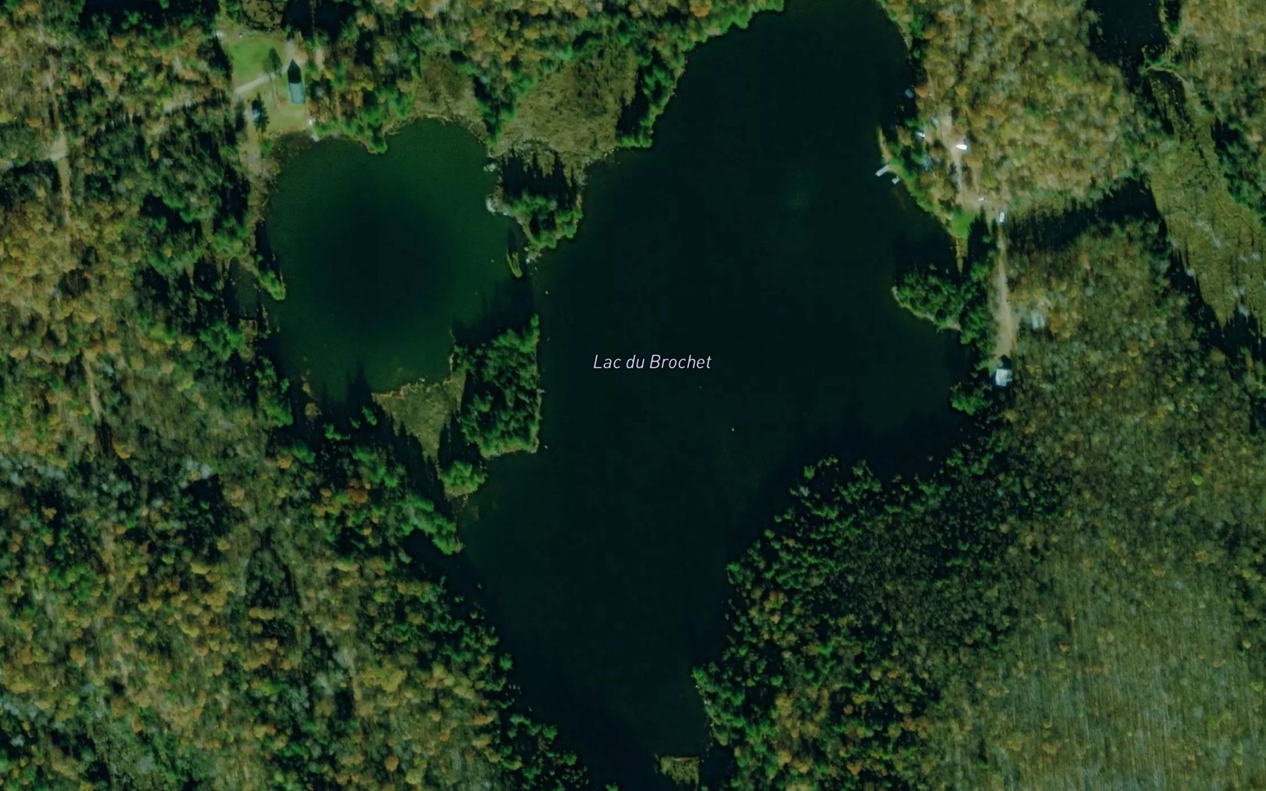 Satellite map of the Lac du Brochet