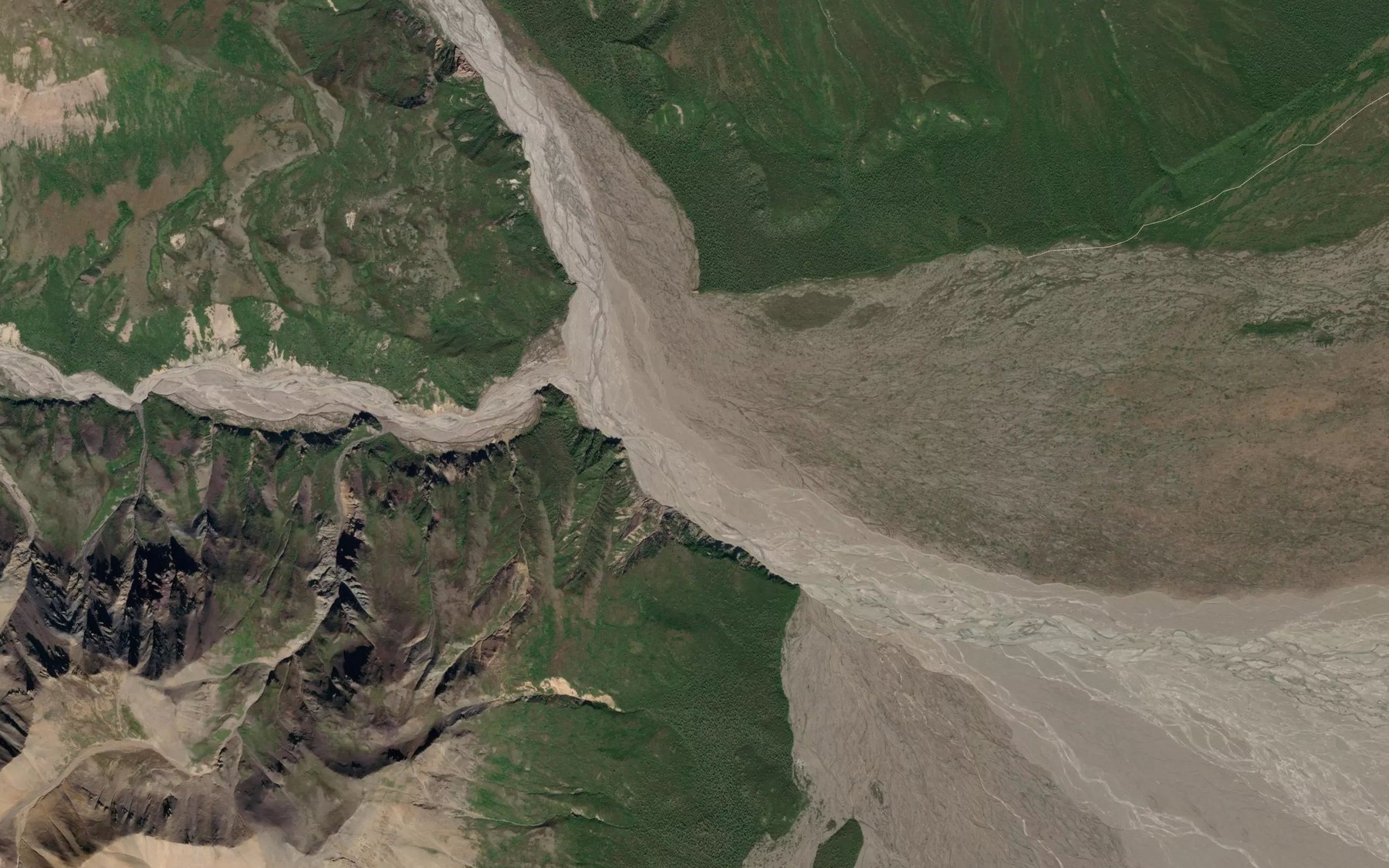 Satellite map of the Lime Creek