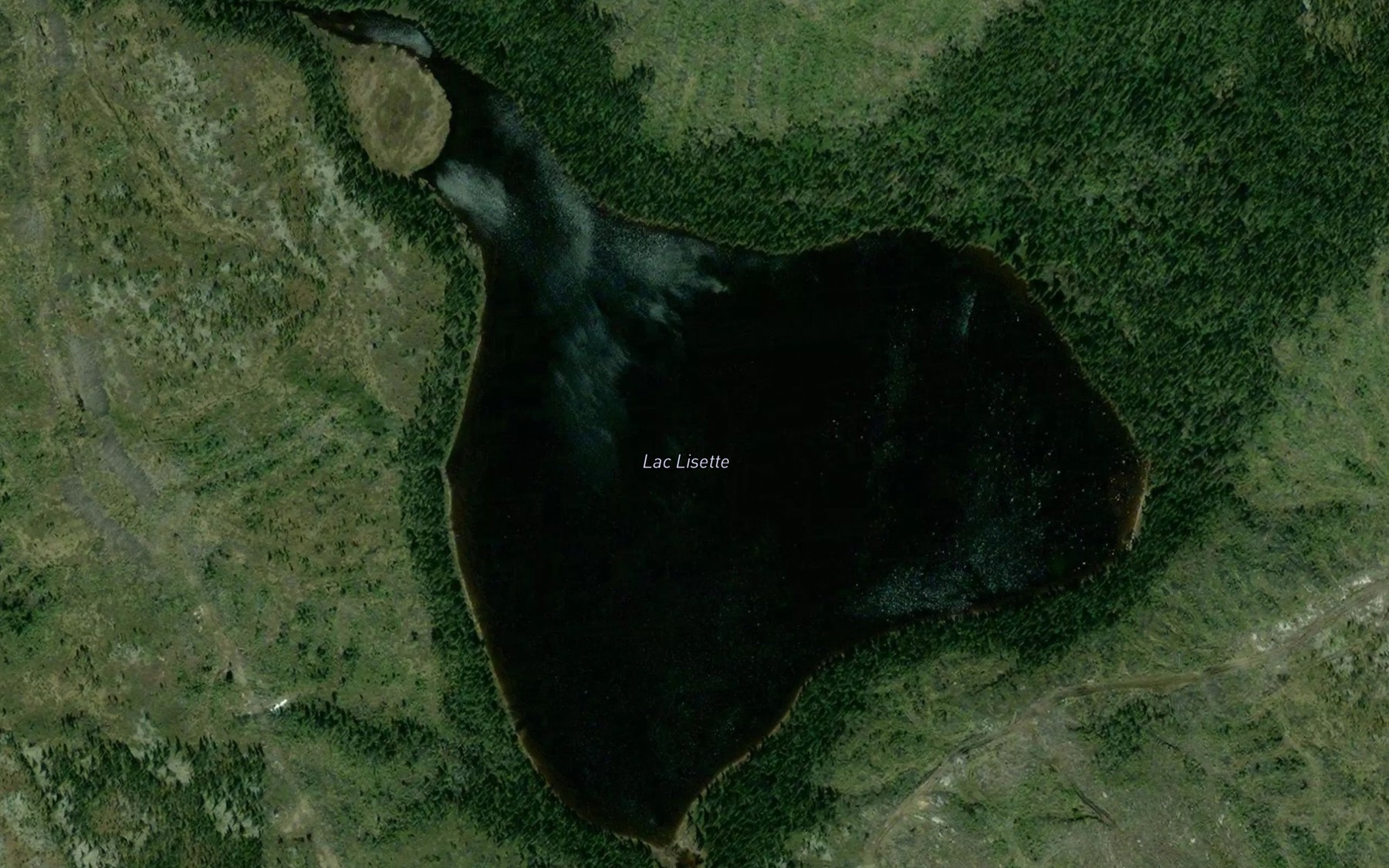 Satellite map of the Lac Lisette