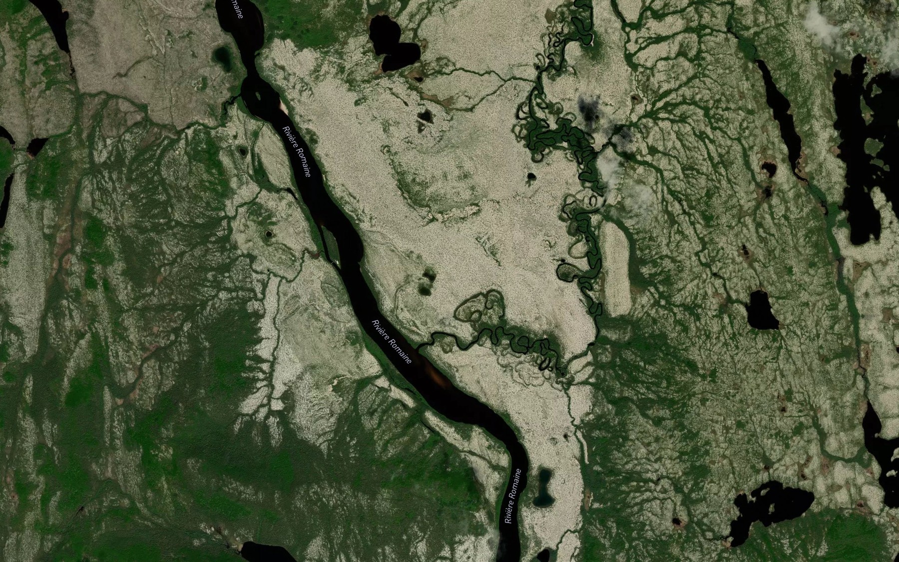Satellite map of the Ruisseau Kanetnau