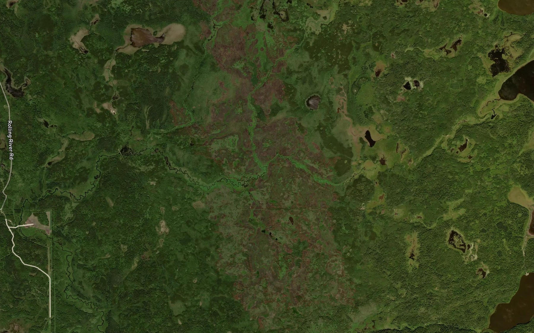 Satellite map of the Watson Creek