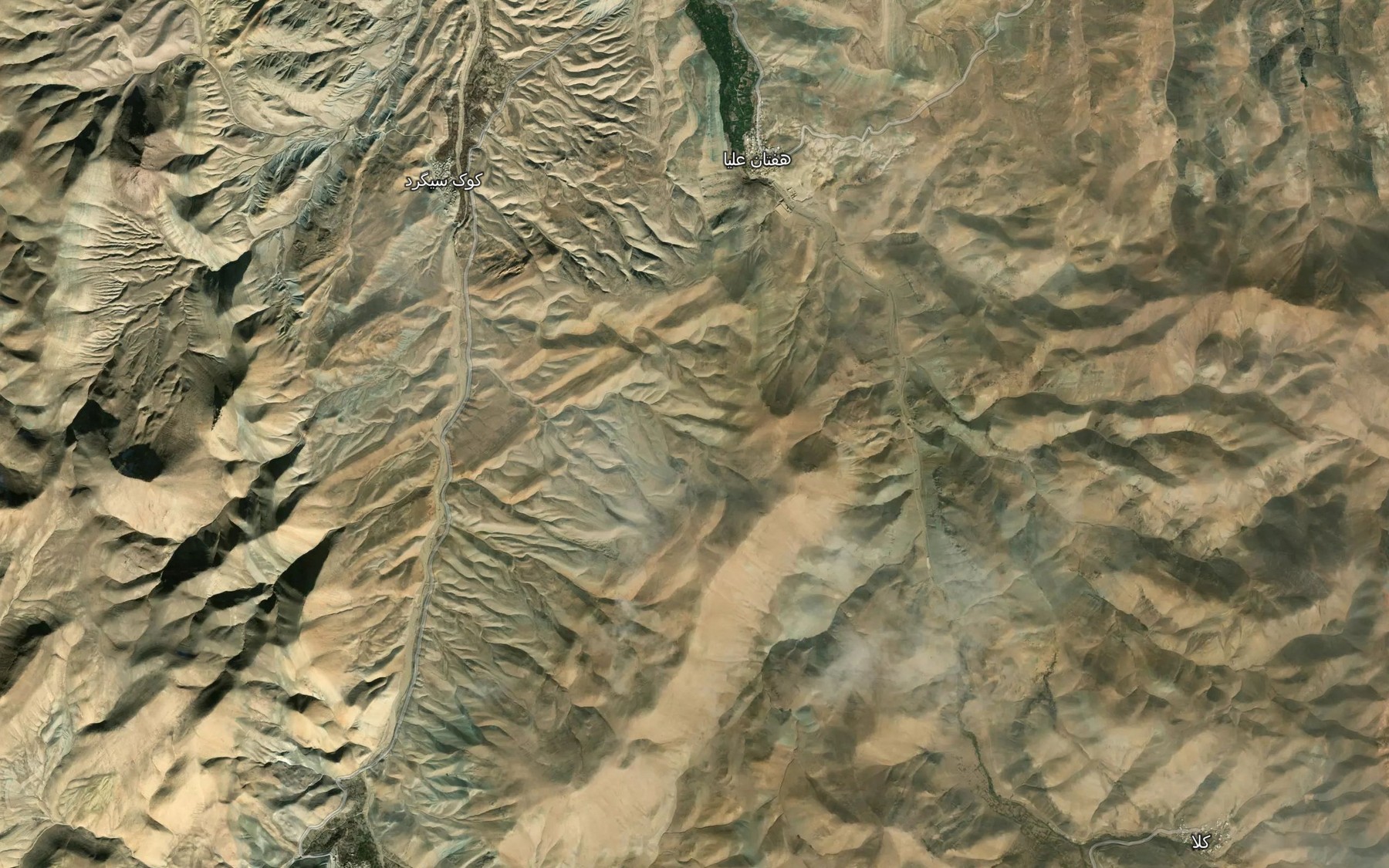 Satellite map of the Cheshmeh-ye Aljak