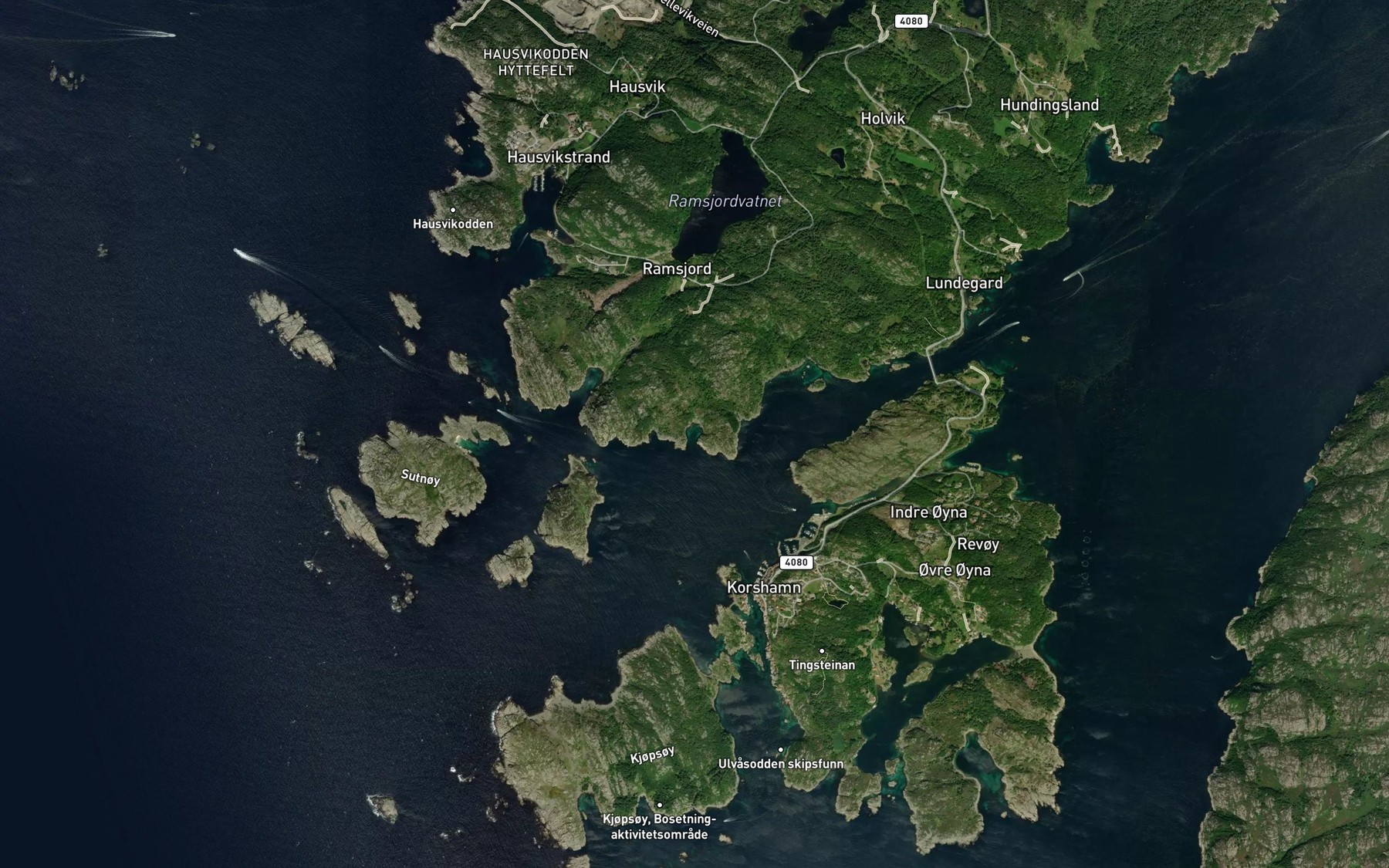 Satellite map of the Rossvika