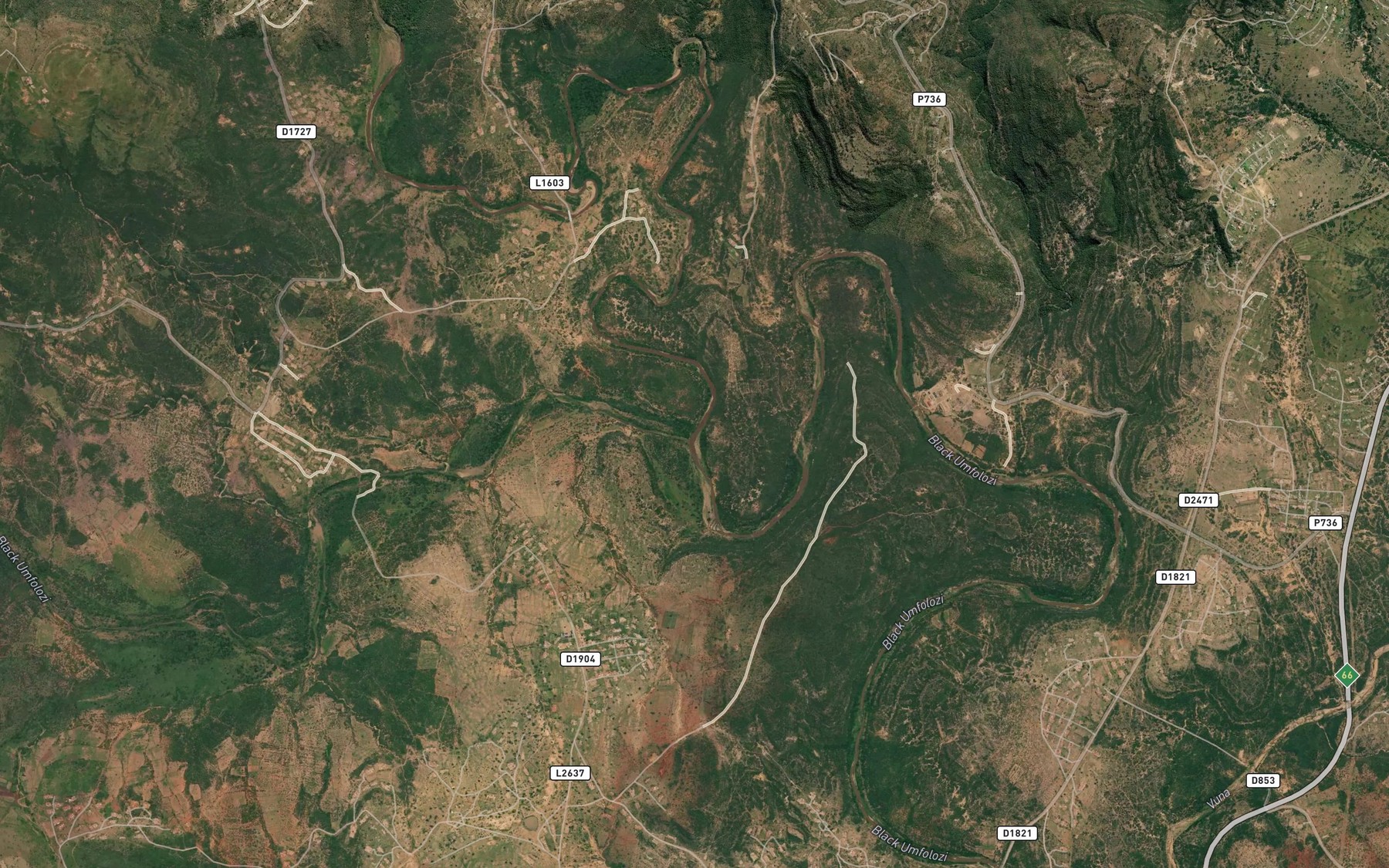 Satellite map of the Sikwebezi