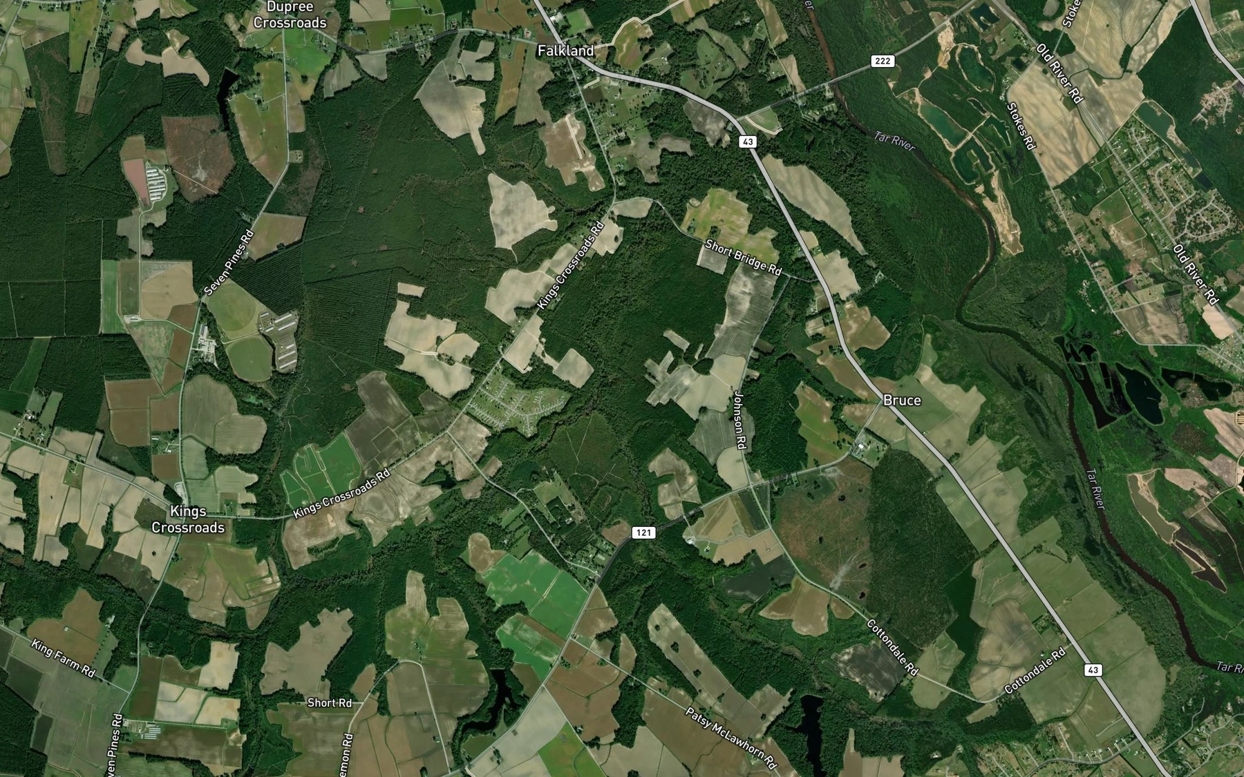 Satellite map of the Lawrence Run