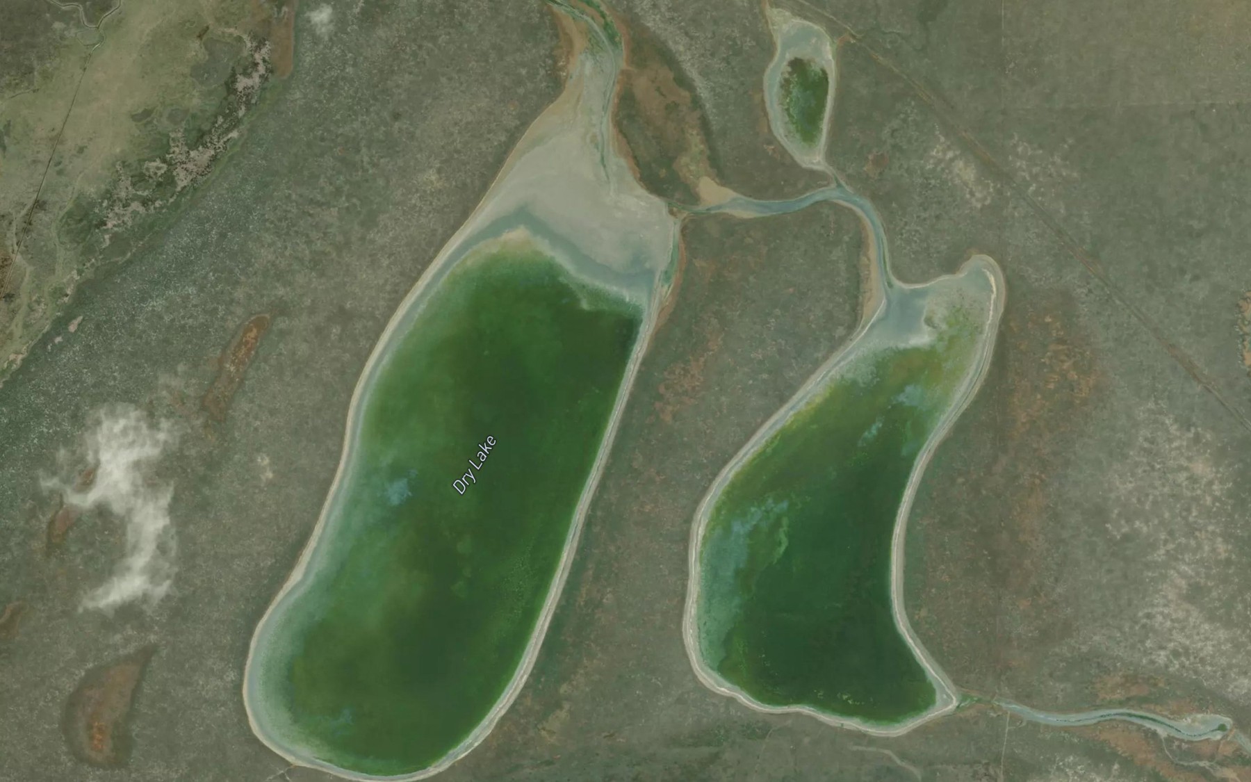 Satellite map of the Dry Lake