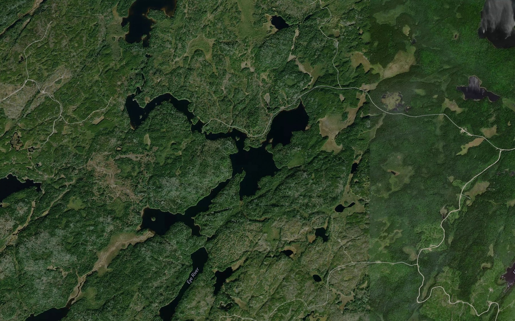Satellite map of the Little Eye Lake