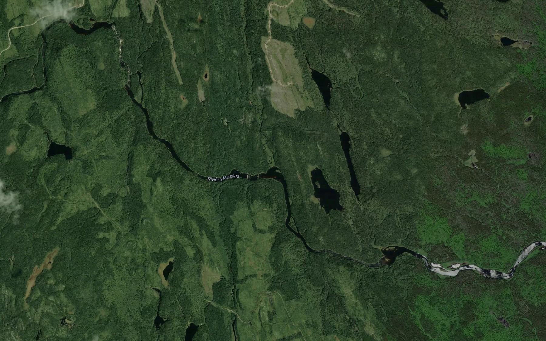 Satellite map of the Riviere Ferree