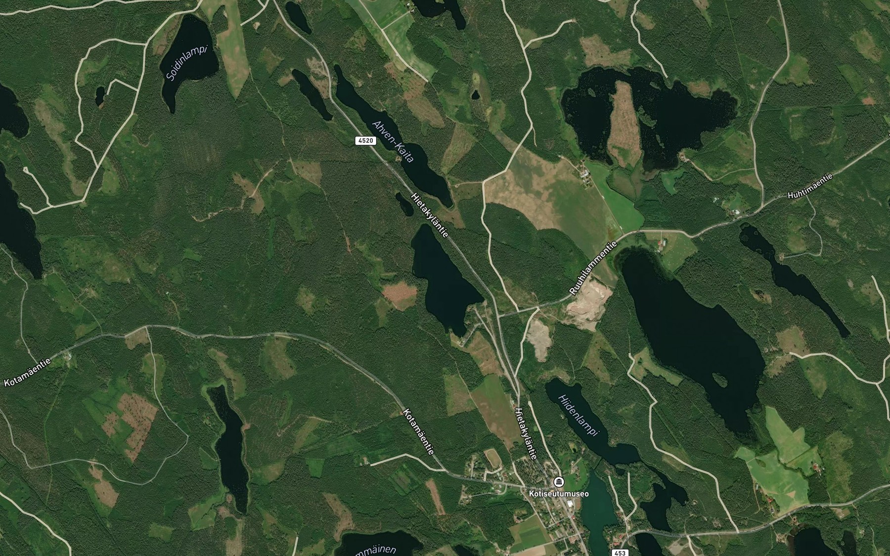 Satellite map of the Laukanlampi