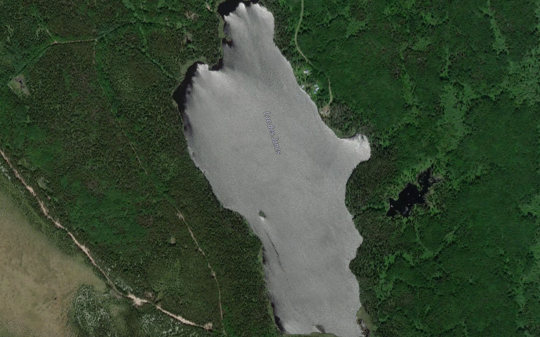 Satellite map of the Lac des Joncs